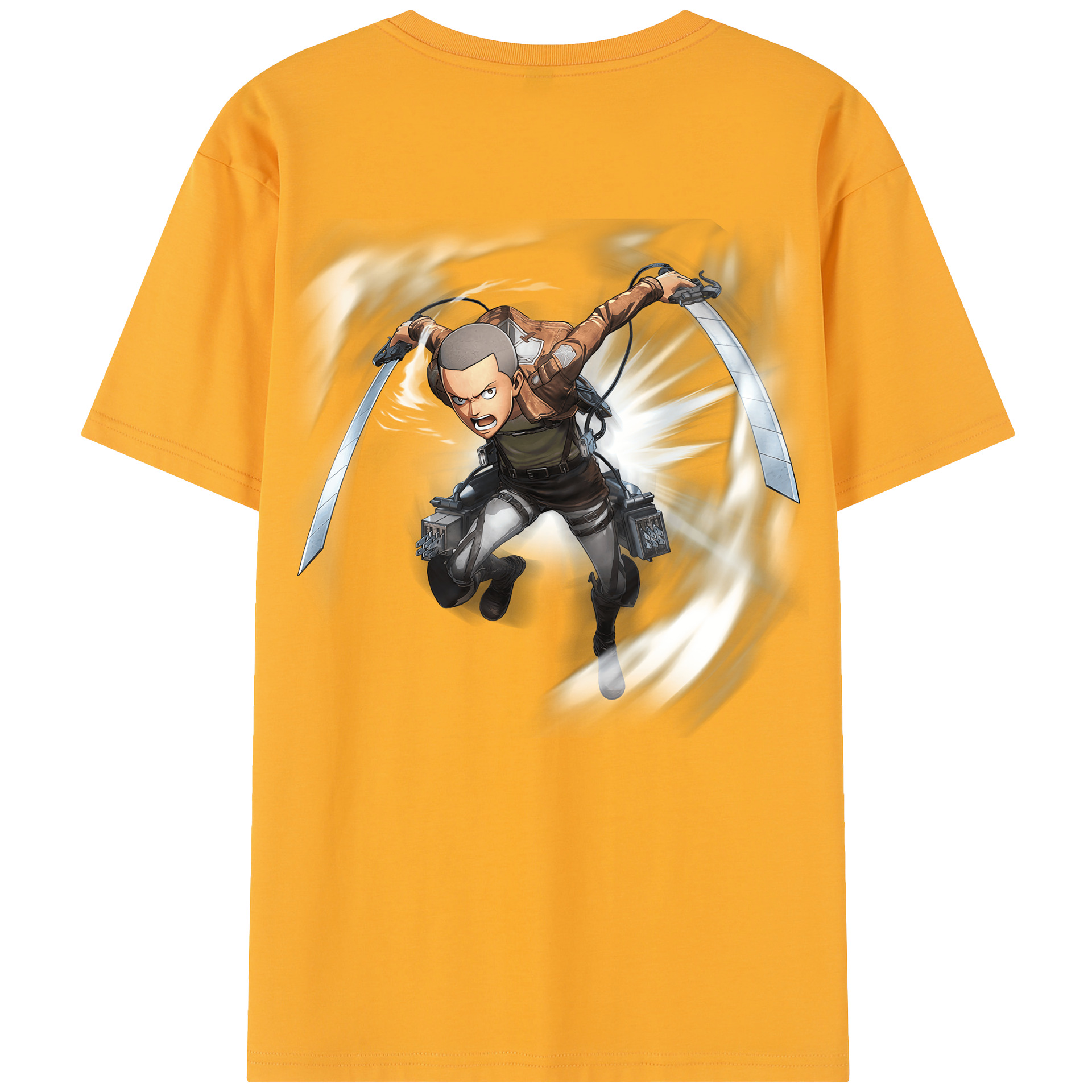 （画像用） 進撃の巨人 コニー·スプリンガー Attack on Titan Connie Springer 綿100％半袖Tシャツ（背面プリント）