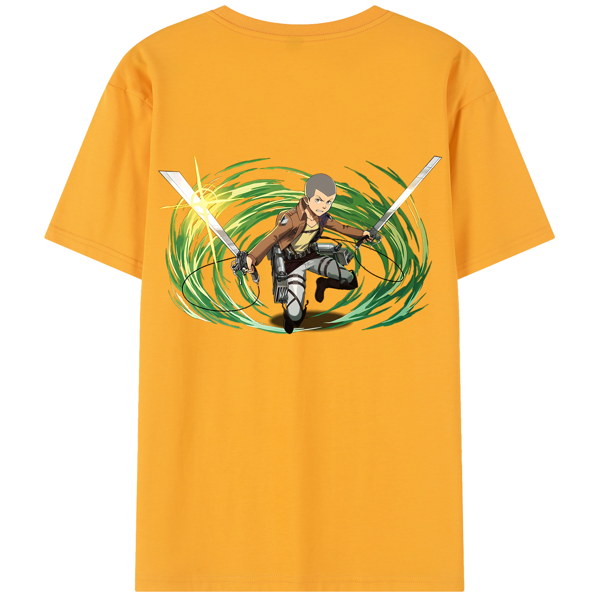 （画像用） 進撃の巨人 コニー·スプリンガー Attack on Titan Connie Springer 綿100％半袖Tシャツ（背面プリント）