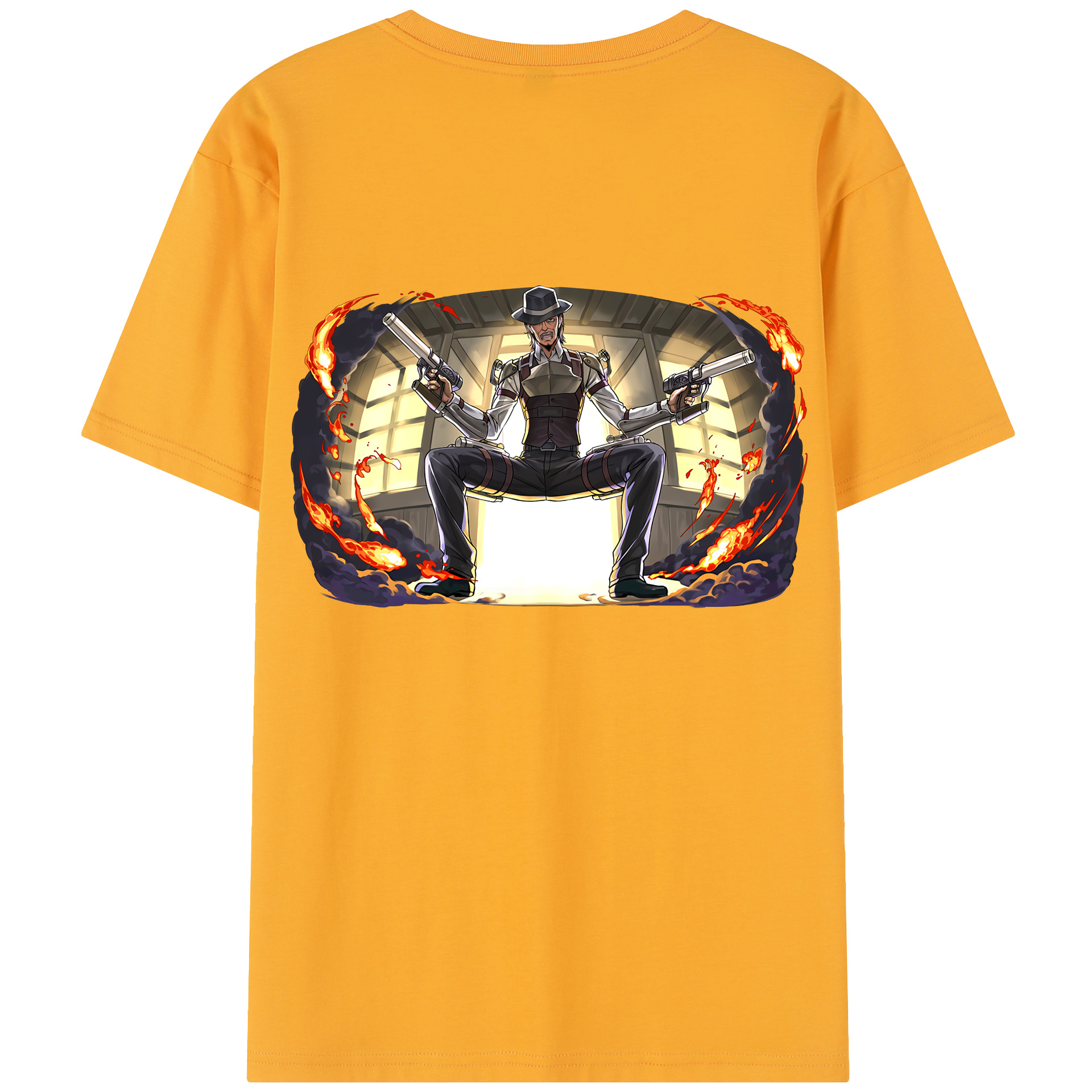 （画像用） 進撃の巨人 ケニー·アッカーマン Attack on Titan Kenny Ackerman 綿100％半袖Tシャツ（背面プリント）