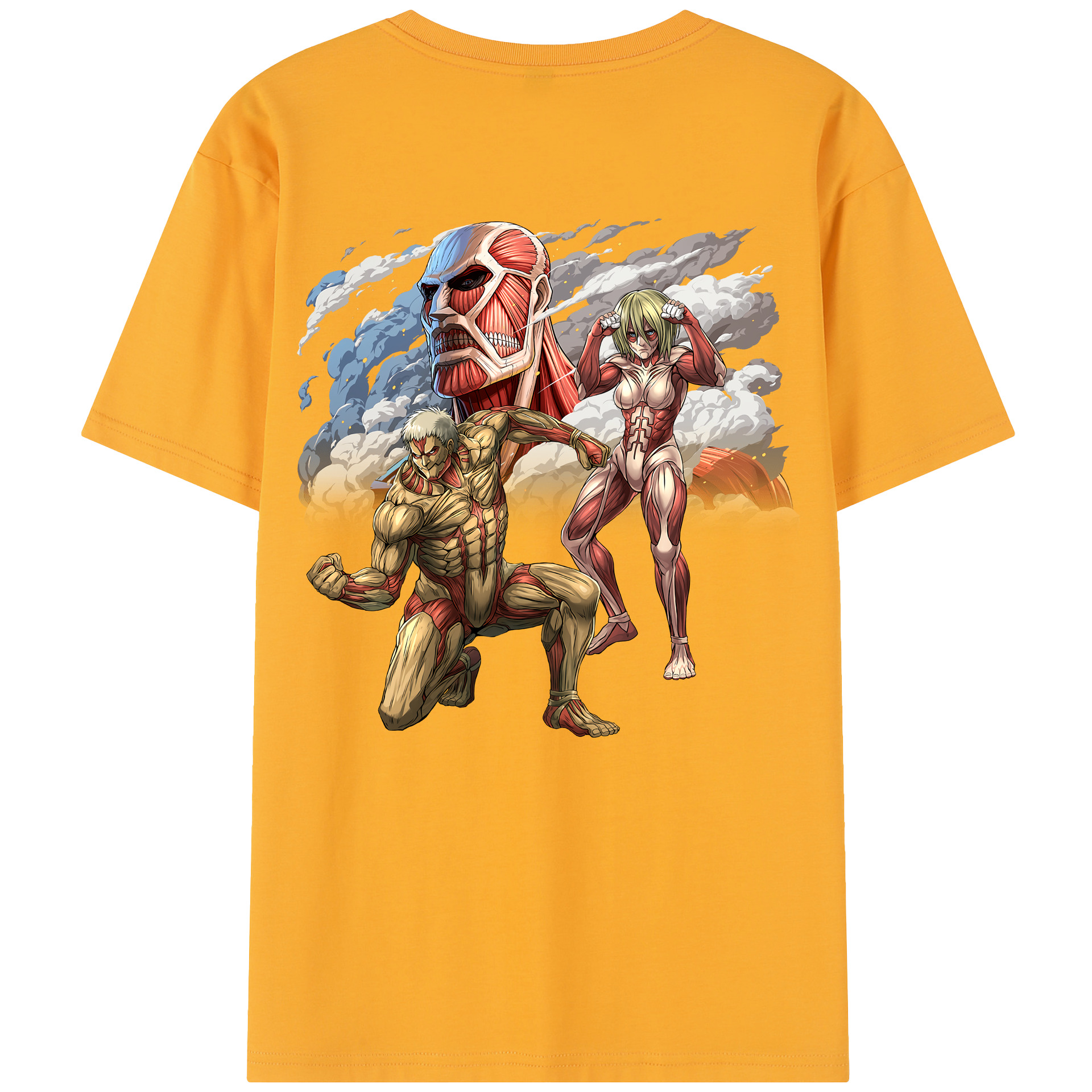 （画像用） 進撃の巨人 Attack on Titan 綿100％半袖Tシャツ（背面プリント）