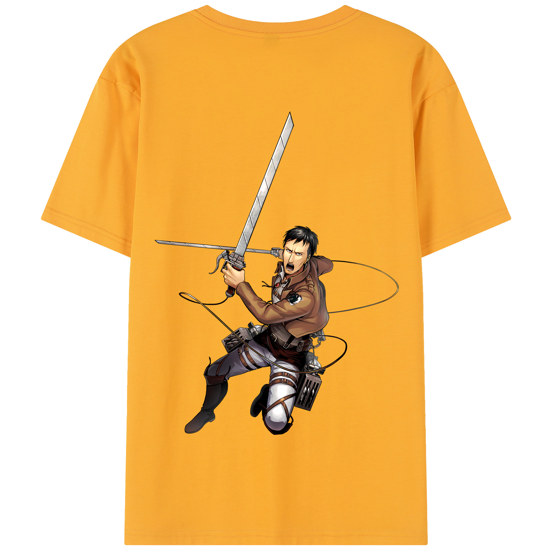 （画像用） 進撃の巨人 Attack on Titan 綿100％半袖Tシャツ（背面プリント）