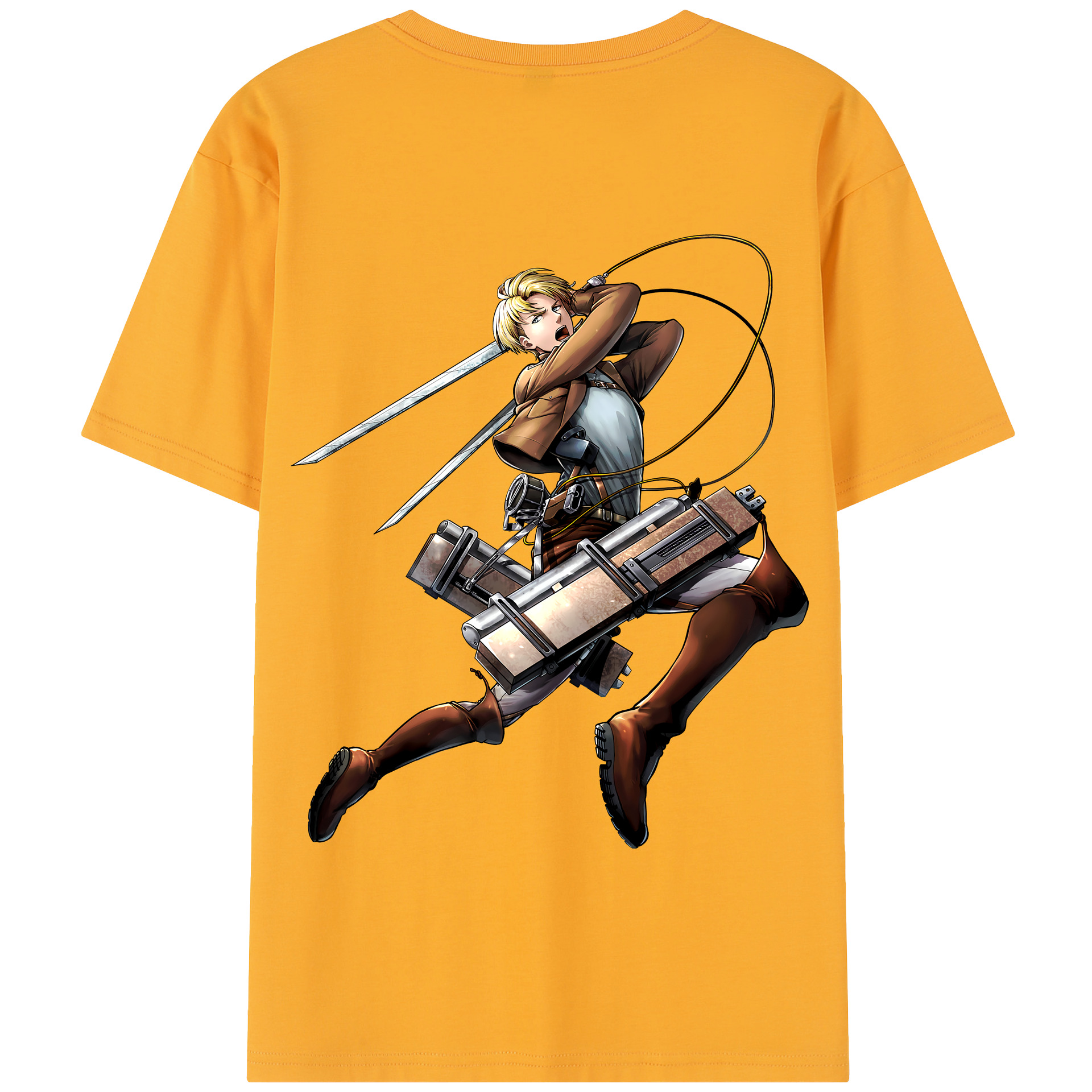 （画像用） 進撃の巨人 Attack on Titan 綿100％半袖Tシャツ（背面プリント）