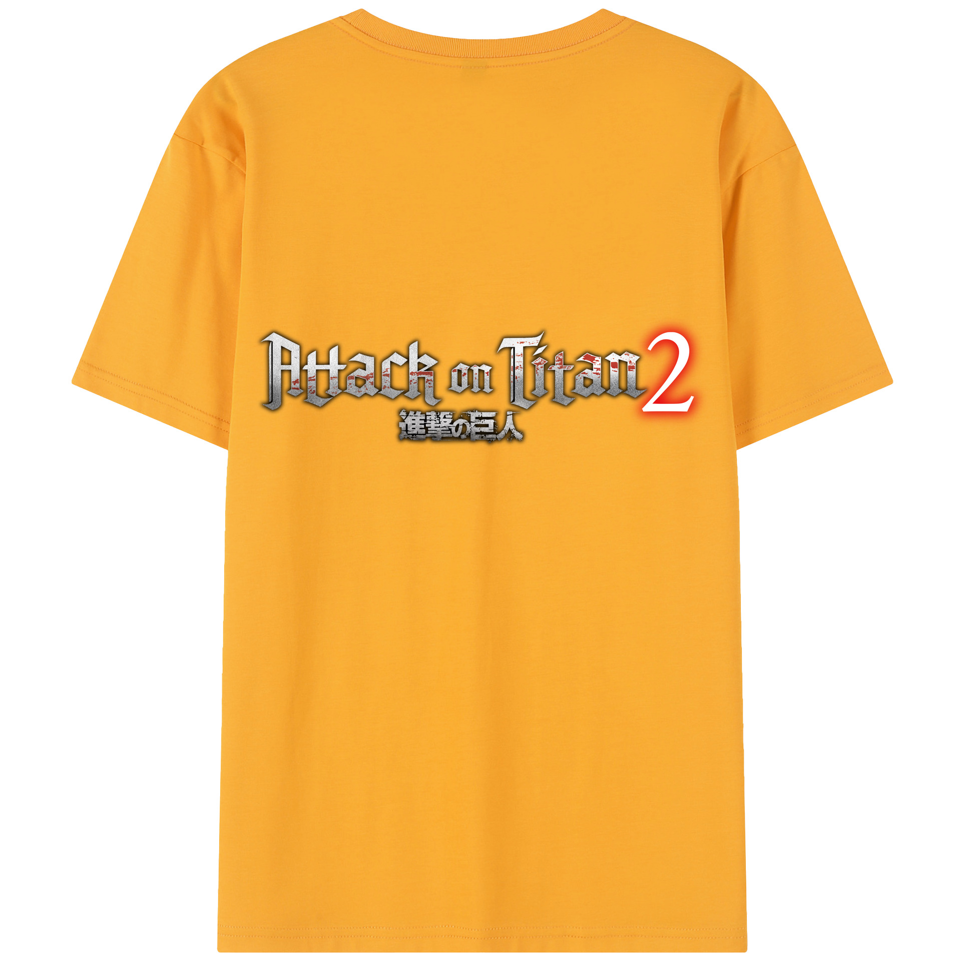 （画像用） 進撃の巨人 Attack on Titan 綿100％半袖Tシャツ（背面プリント）