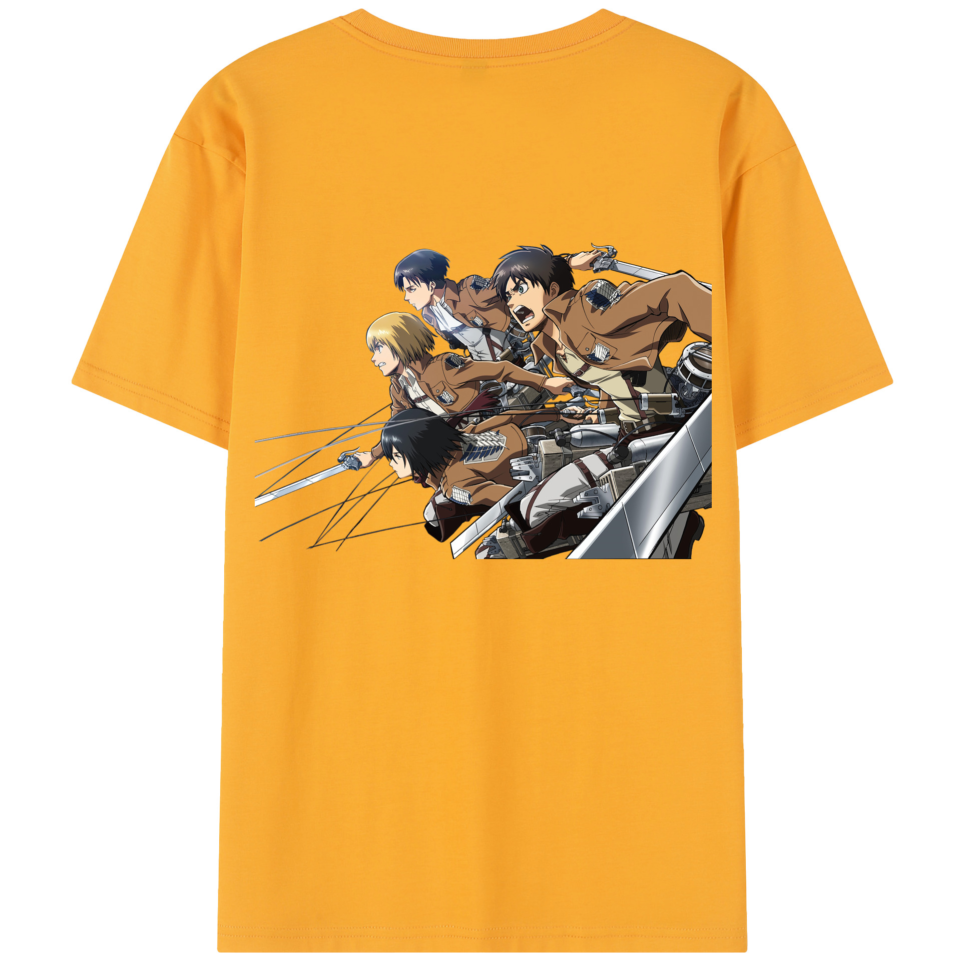 （画像用） 進撃の巨人 Attack on Titan 綿100％半袖Tシャツ（背面プリント）