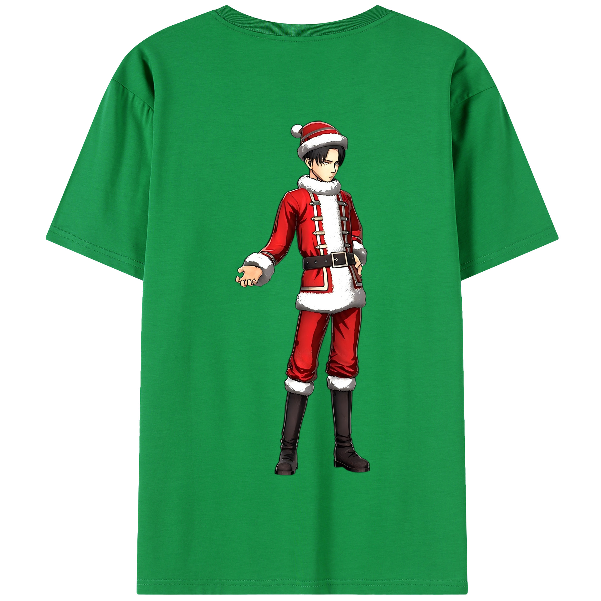 （画像用） 進撃の巨人 リヴァイ·アッカーマン Attack on Titan Levi Ackerman 綿100％半袖Tシャツ（背面プリント）