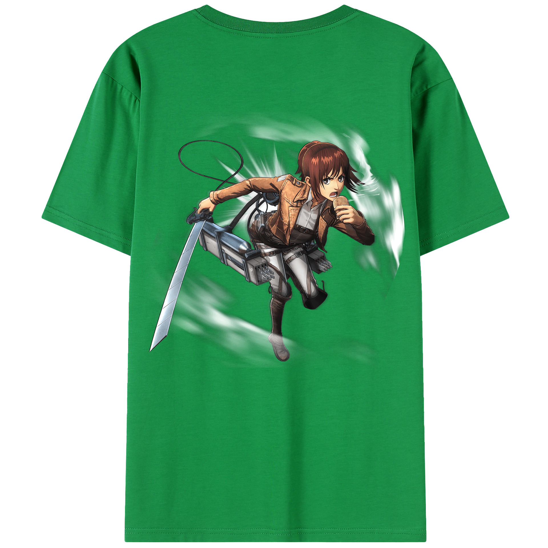 （画像用） 進撃の巨人 サシャ·ブラウス Attack on Titan Sasha Blaus 綿100％半袖Tシャツ（背面プリント）
