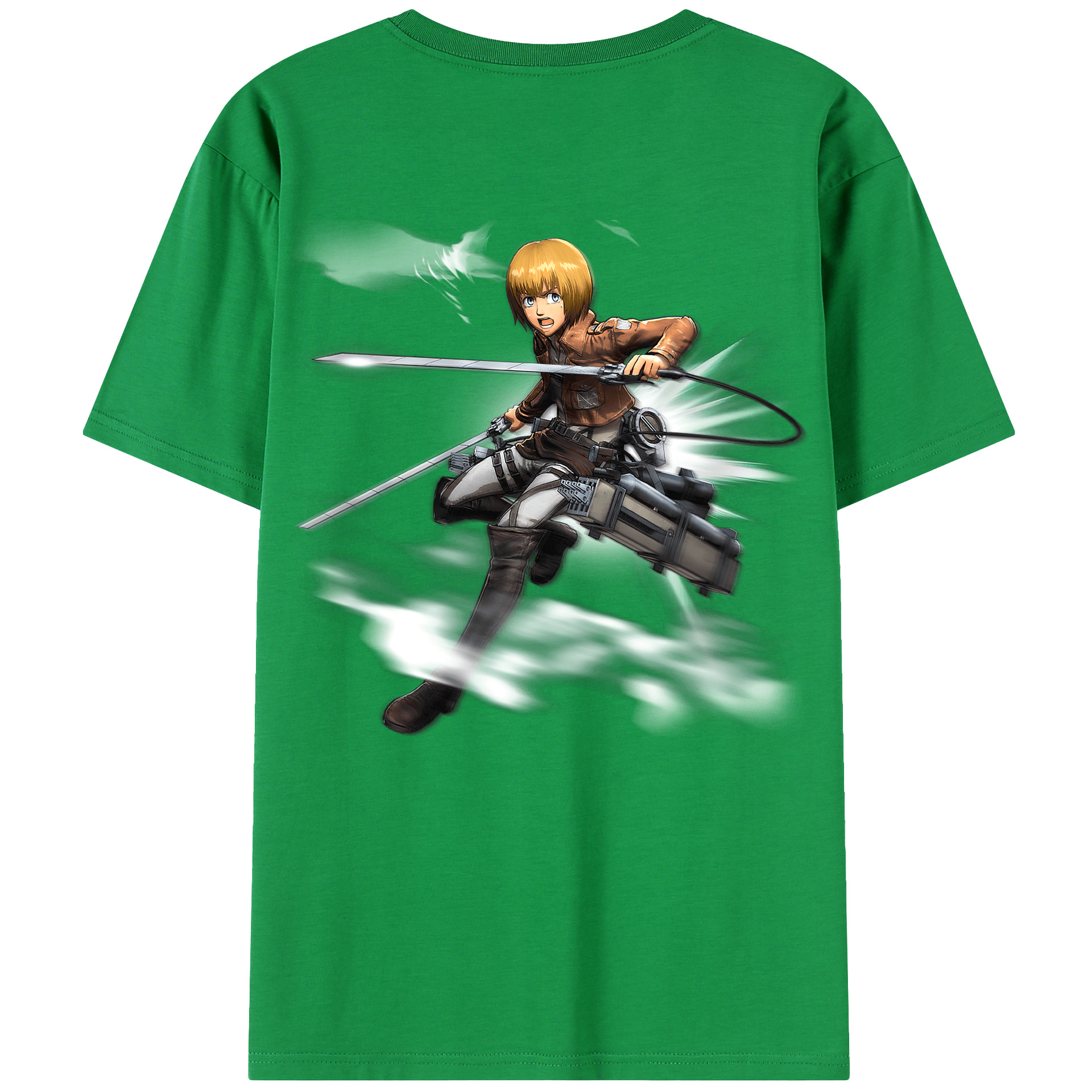 （画像用） 進撃の巨人 アルミン·アルレルト Attack on Titan Armin Arlert 綿100％半袖Tシャツ（背面プリント）
