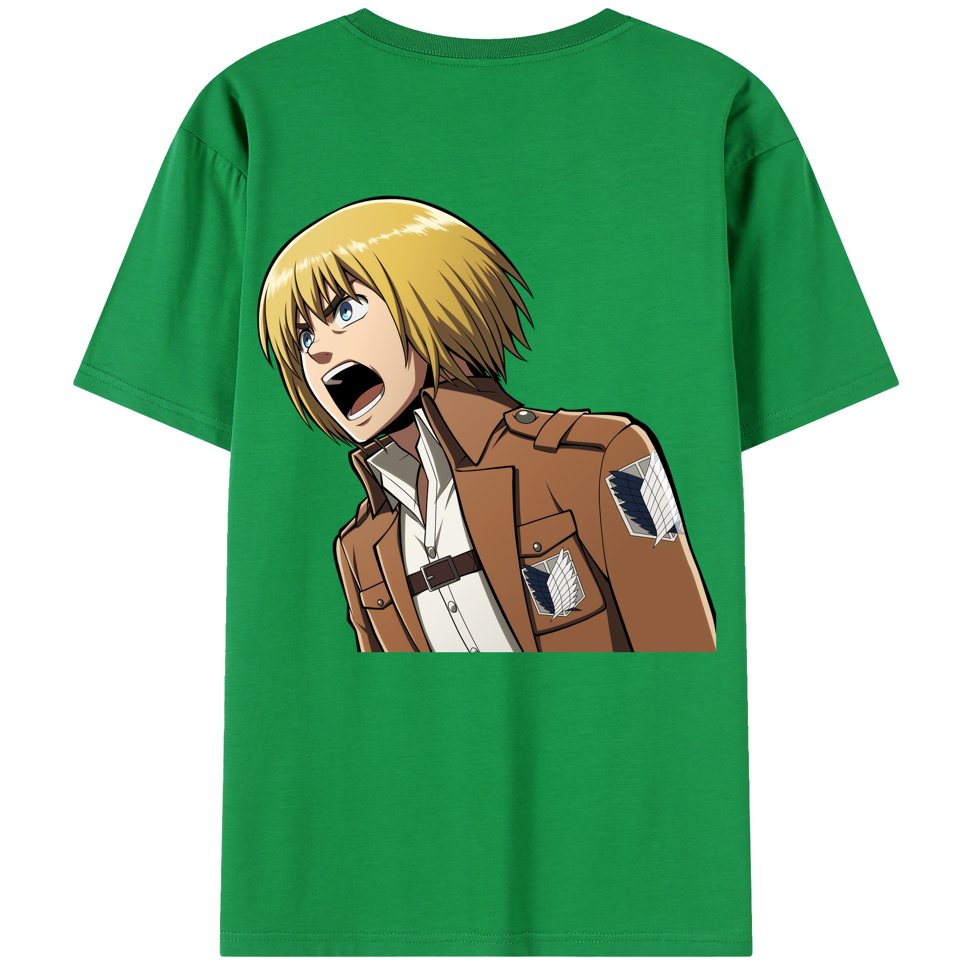 （画像用） 進撃の巨人 アルミン·アルレルト Attack on Titan Armin Arlert 綿100％半袖Tシャツ（背面プリント）