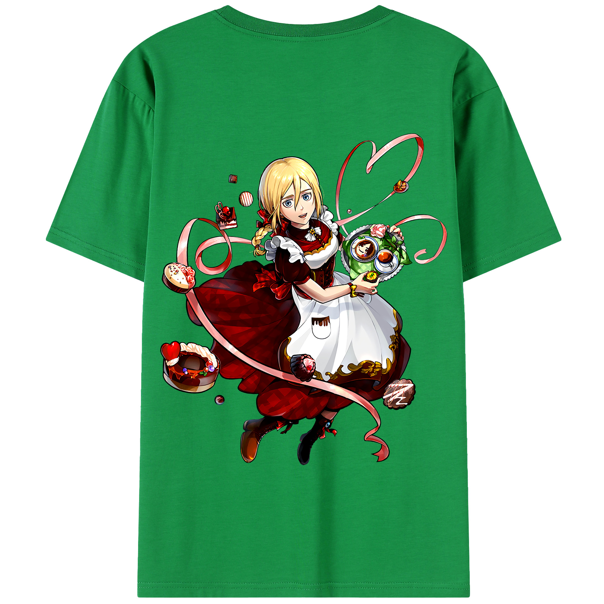 （画像用） 進撃の巨人 クリスタ·レンズ Attack on Titan Christa Lenz 綿100％半袖Tシャツ（背面プリント）