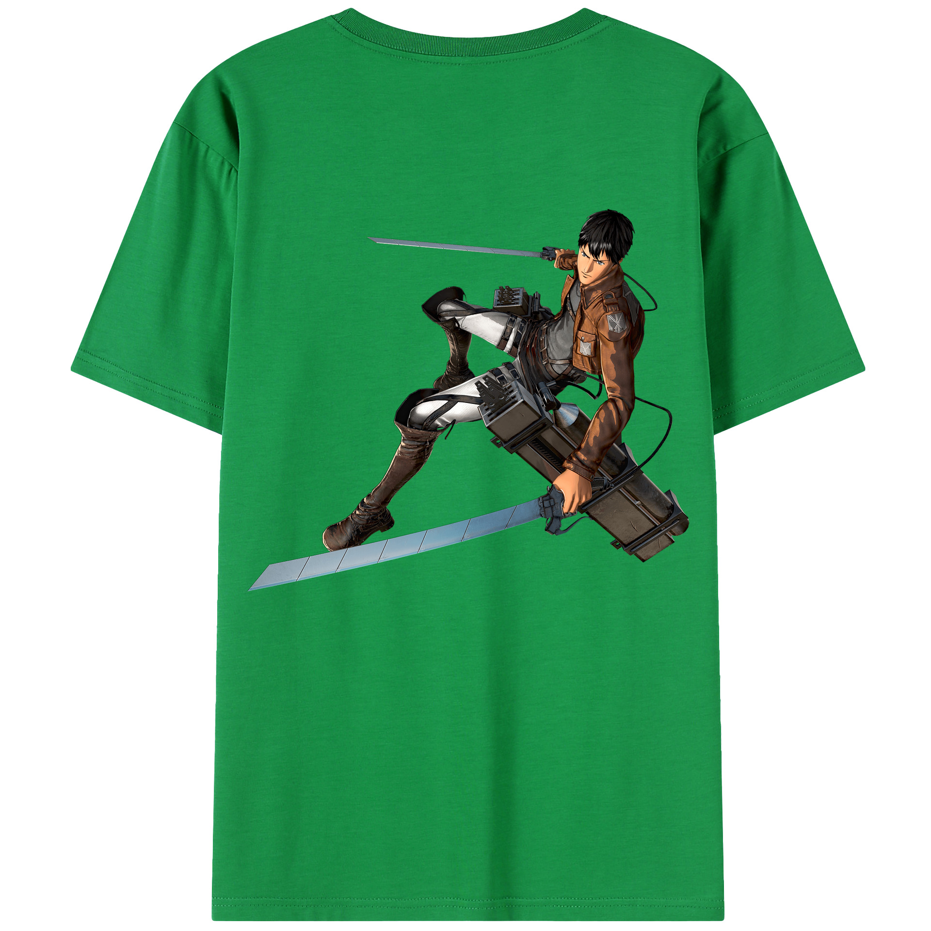 （画像用） 進撃の巨人 ベルトルト・フーバー Attack on Titan Bertholdt Hoover 綿100％半袖Tシャツ（背面プリント）
