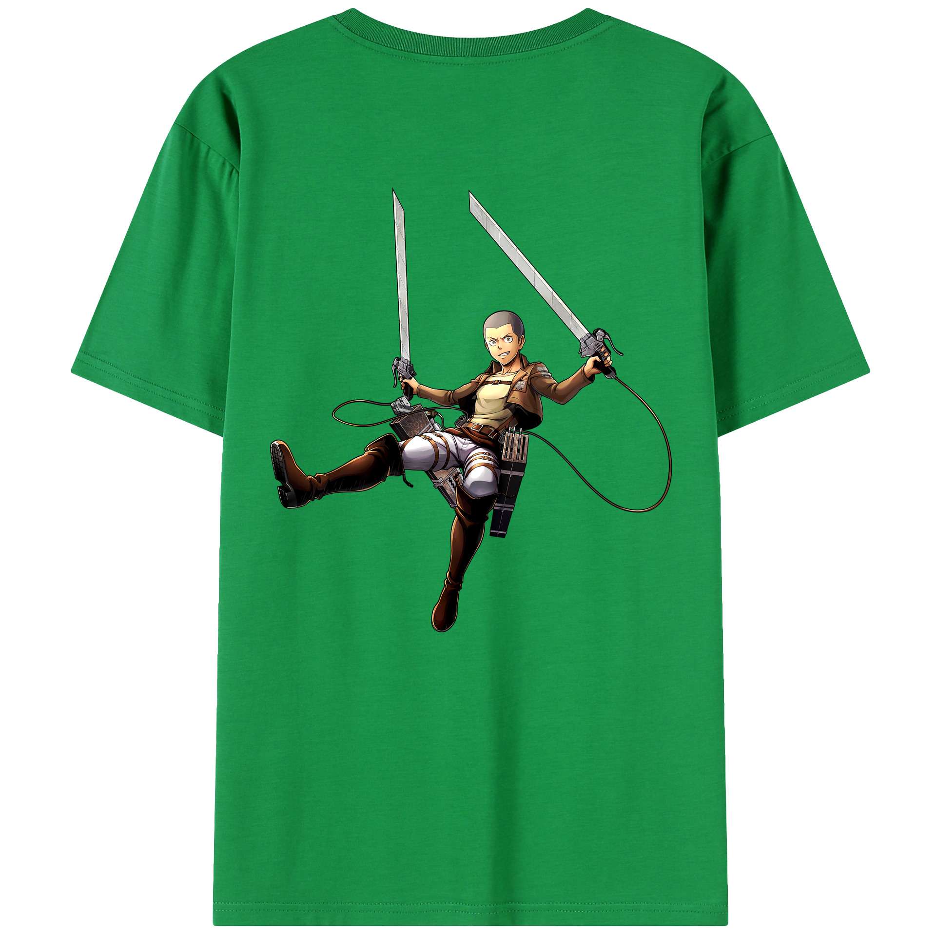 （画像用） 進撃の巨人 コニー·スプリンガー Attack on Titan Connie Springer 綿100％半袖Tシャツ（背面プリント）