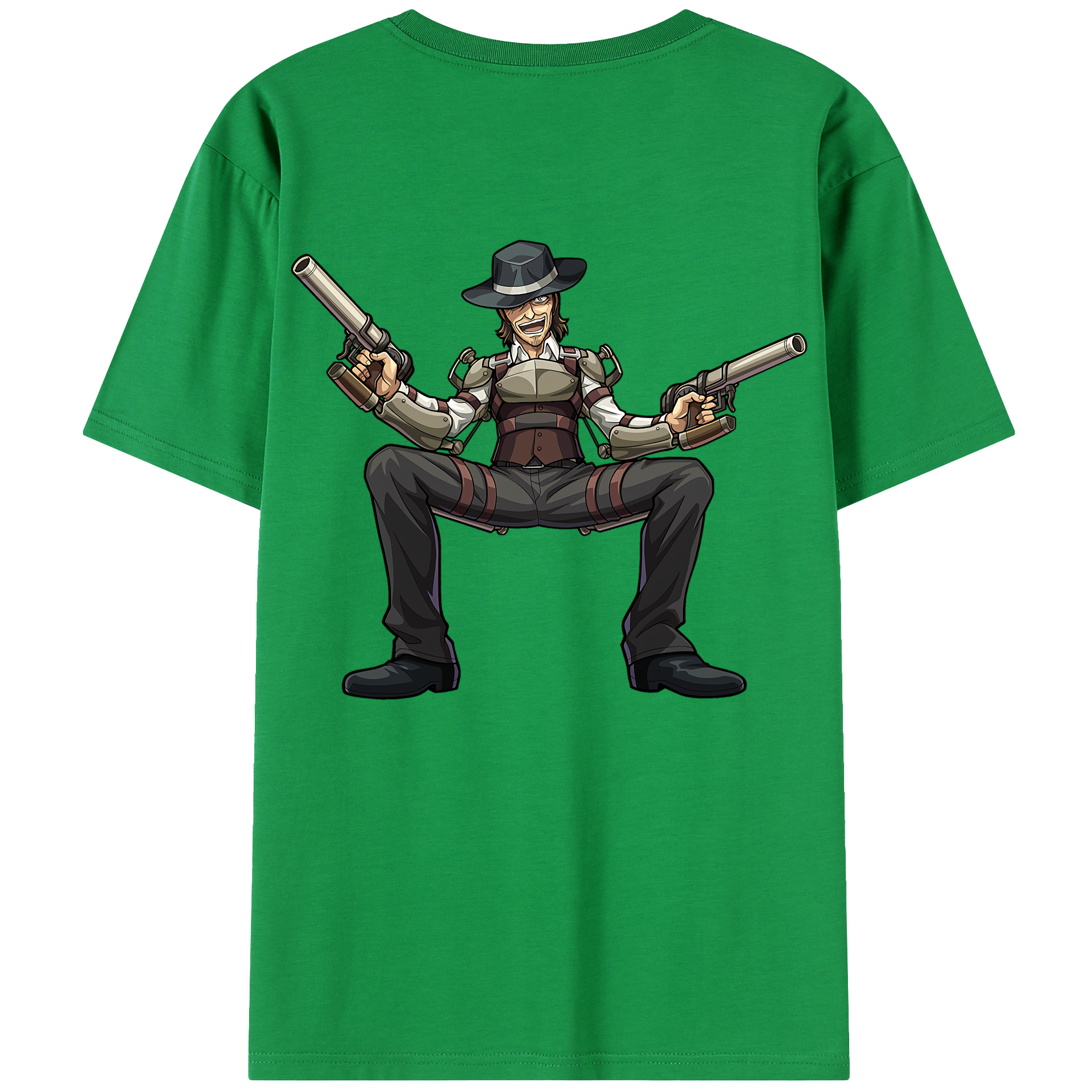 （画像用） 進撃の巨人 ケニー·アッカーマン Attack on Titan Kenny Ackerman 綿100％半袖Tシャツ（背面プリント）