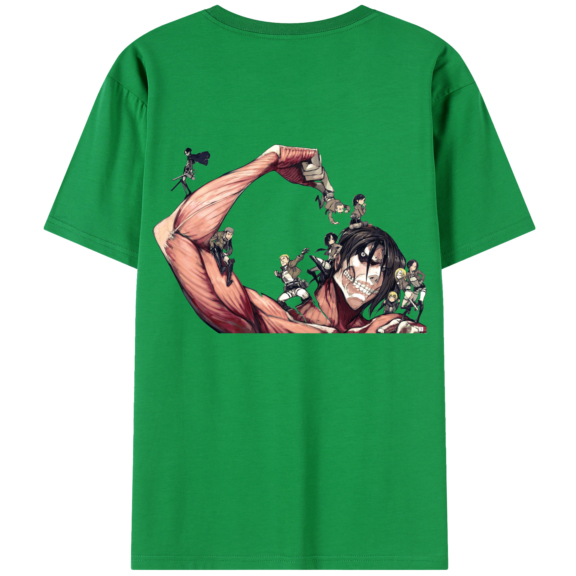 （画像用） 進撃の巨人 Attack on Titan 綿100％半袖Tシャツ（背面プリント）