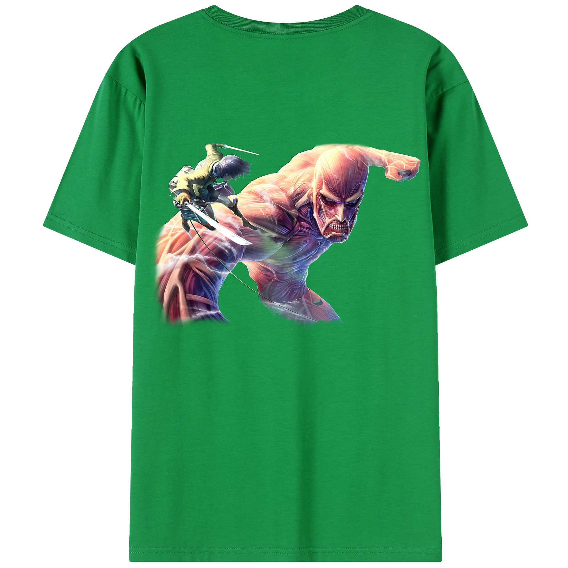 （画像用） 進撃の巨人 Attack on Titan 綿100％半袖Tシャツ（背面プリント）