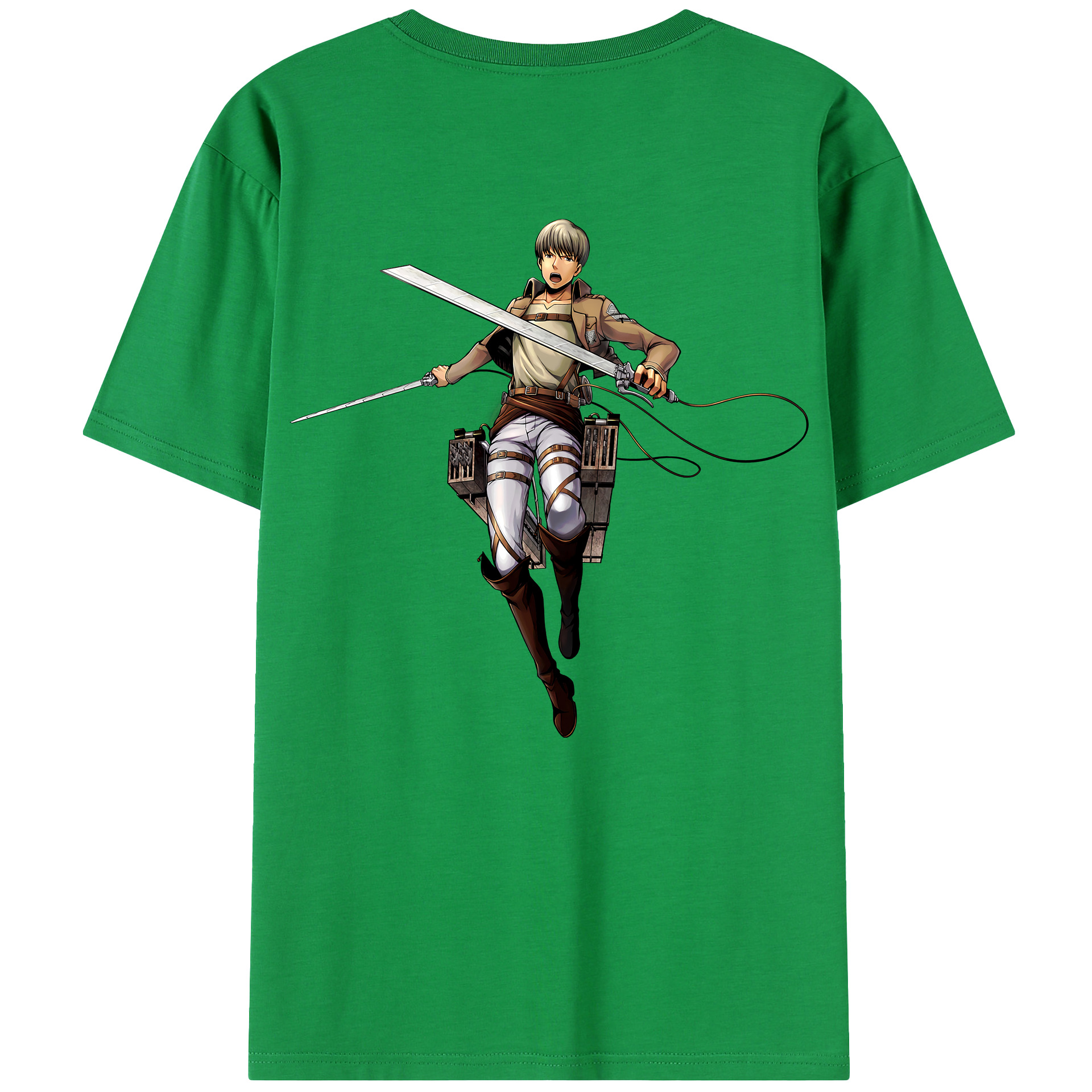 （画像用） 進撃の巨人 Attack on Titan 綿100％半袖Tシャツ（背面プリント）