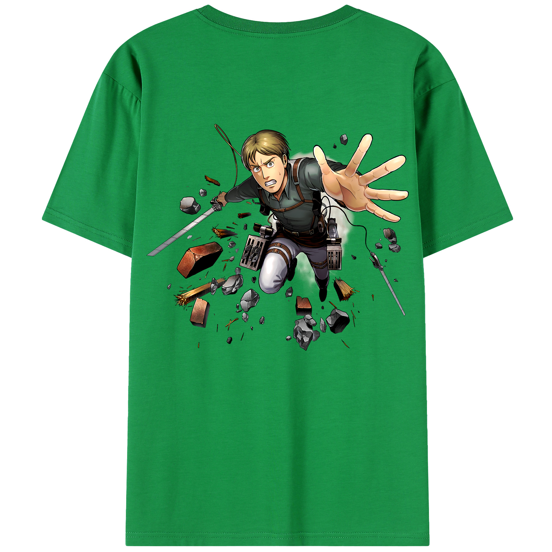 （画像用） 進撃の巨人 Attack on Titan 綿100％半袖Tシャツ（背面プリント）