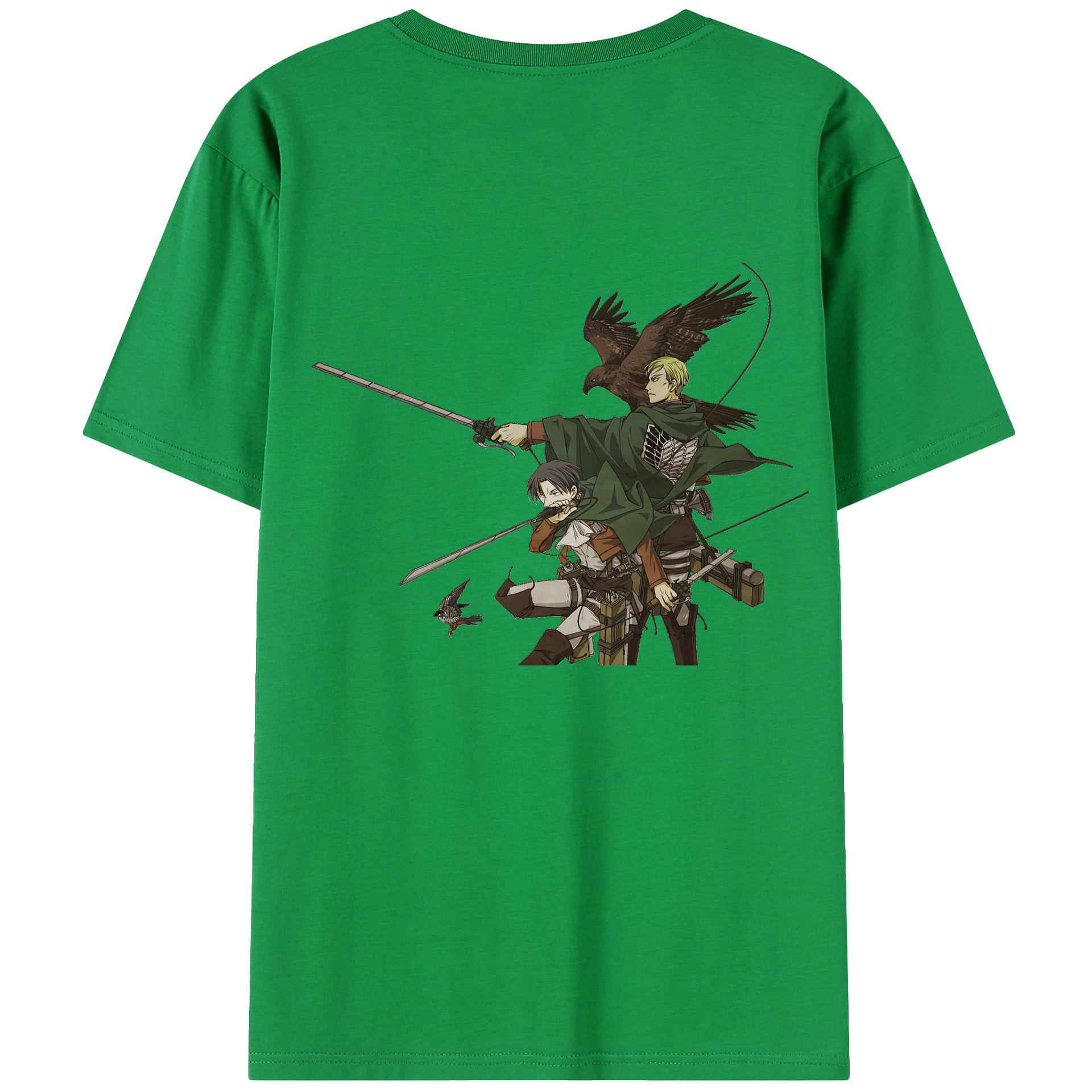 （画像用） 進撃の巨人 Attack on Titan 綿100％半袖Tシャツ（背面プリント）