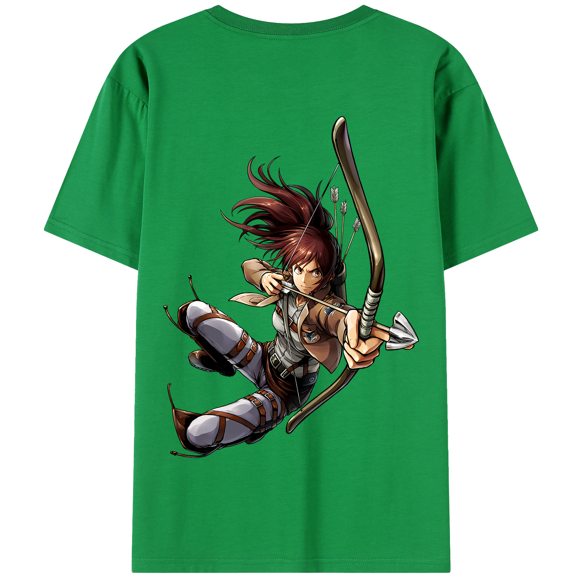 （画像用） 進撃の巨人 サシャ·ブラウス Attack on Titan Sasha Blaus 綿100％半袖Tシャツ（背面プリント）