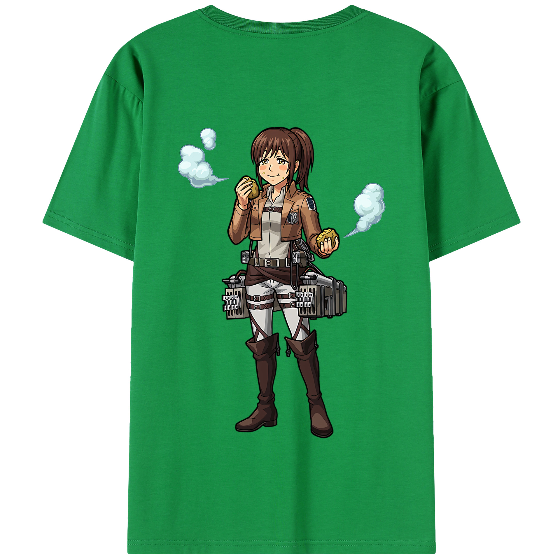 （画像用） 進撃の巨人 サシャ·ブラウス Attack on Titan Sasha Blaus 綿100％半袖Tシャツ（背面プリント）