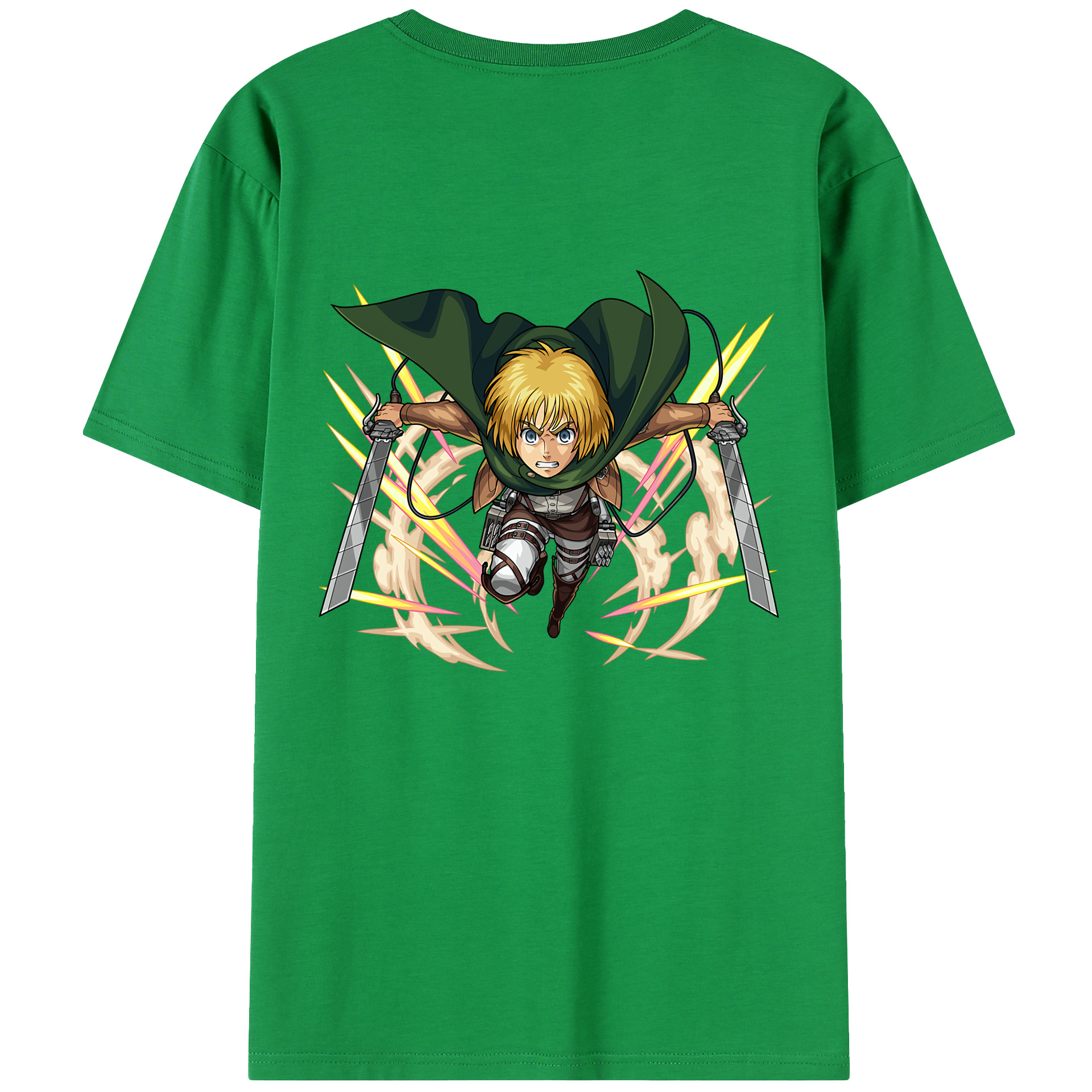 （画像用） 進撃の巨人 アルミン·アルレルト Attack on Titan Armin Arlert 綿100％半袖Tシャツ（背面プリント）