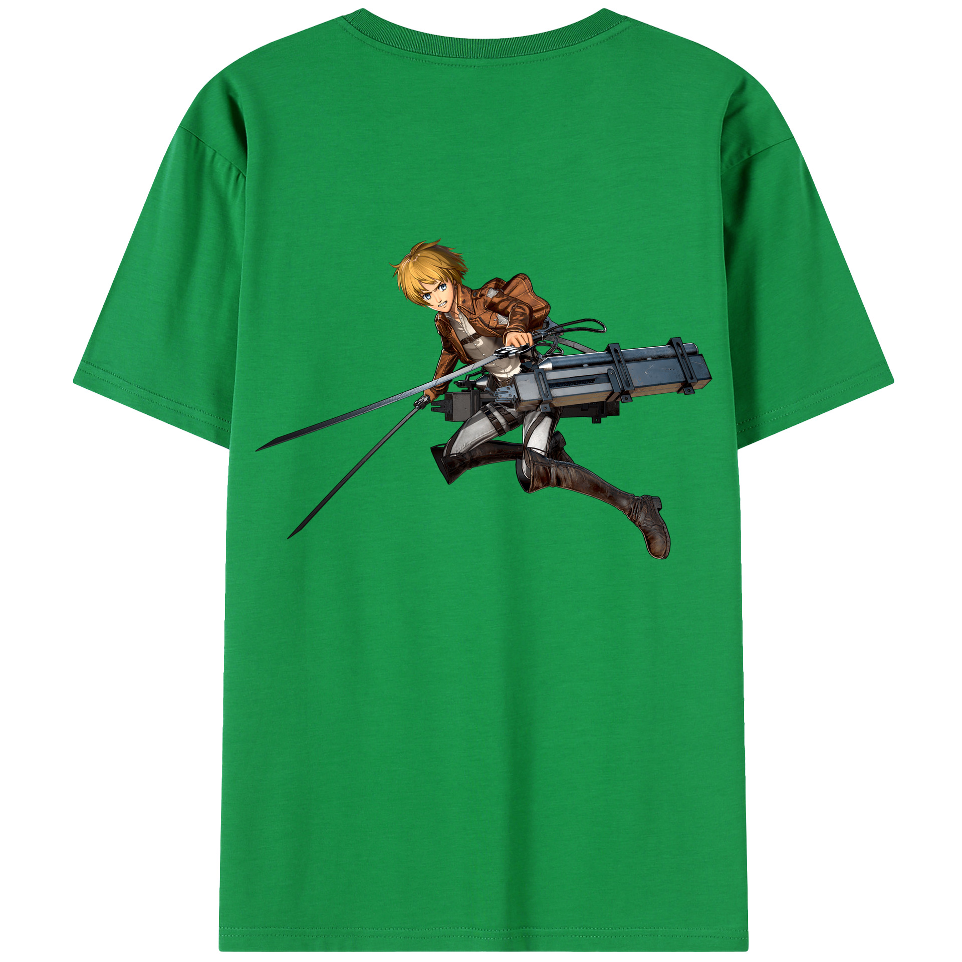（画像用） 進撃の巨人 アルミン·アルレルト Attack on Titan Armin Arlert 綿100％半袖Tシャツ（背面プリント）