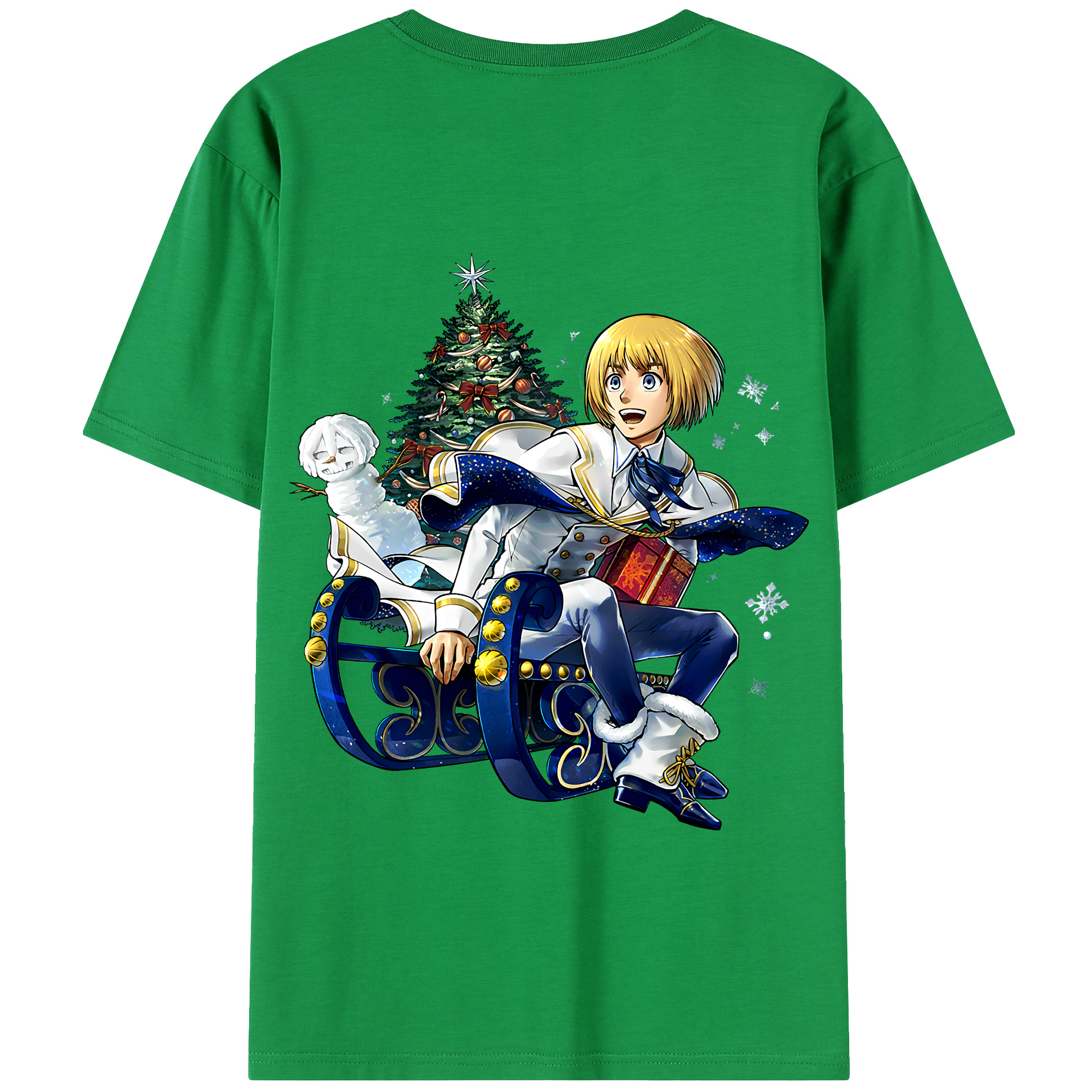 （画像用） 進撃の巨人 アルミン·アルレルト Attack on Titan Armin Arlert 綿100％半袖Tシャツ（背面プリント）