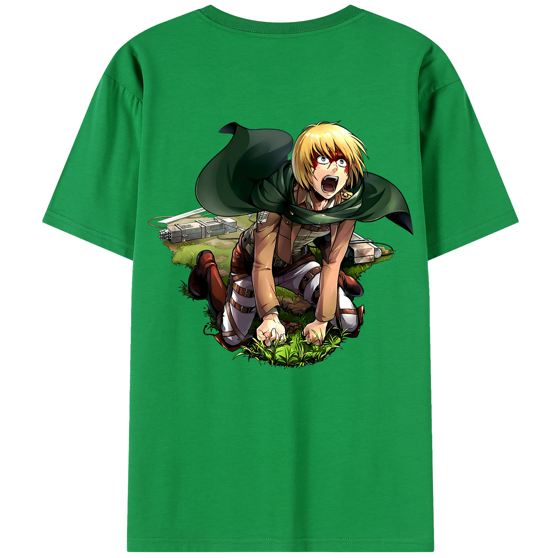 （画像用） 進撃の巨人 アルミン·アルレルト Attack on Titan Armin Arlert 綿100％半袖Tシャツ（背面プリント）
