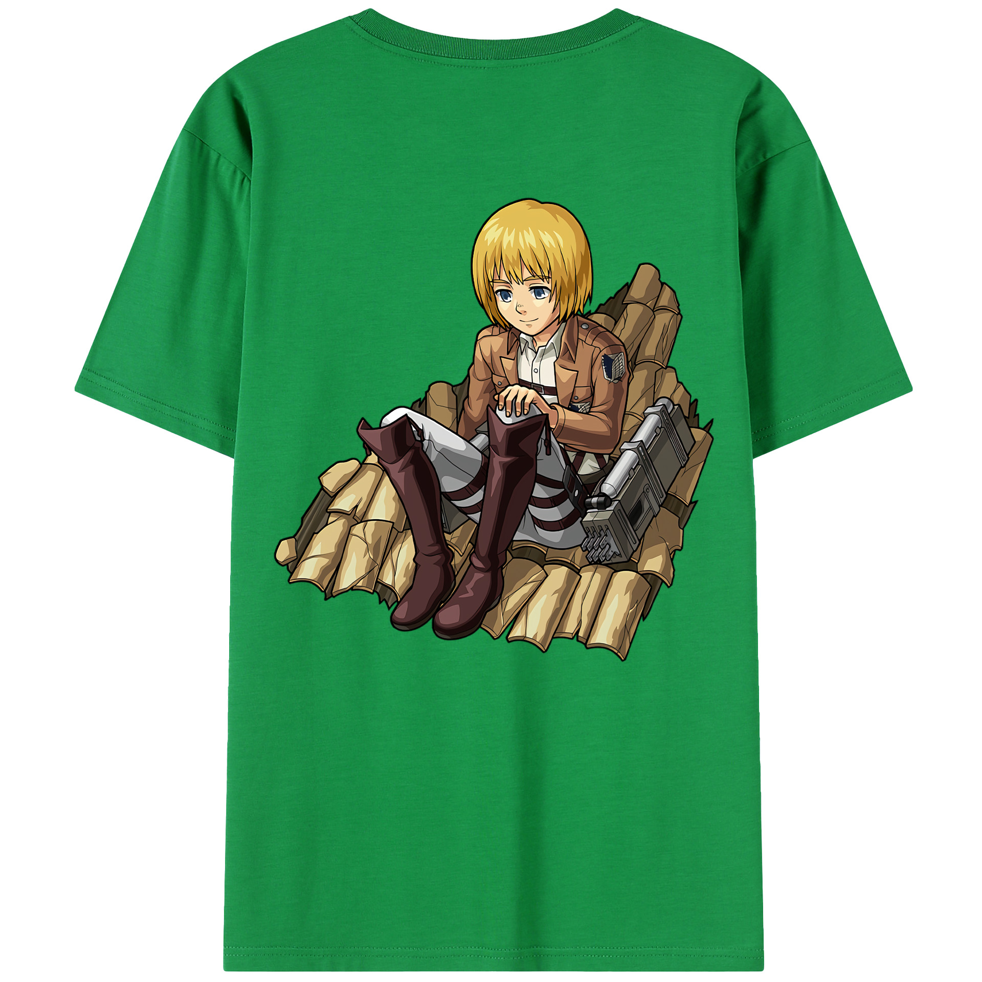 （画像用） 進撃の巨人 アルミン·アルレルト Attack on Titan Armin Arlert 綿100％半袖Tシャツ（背面プリント）