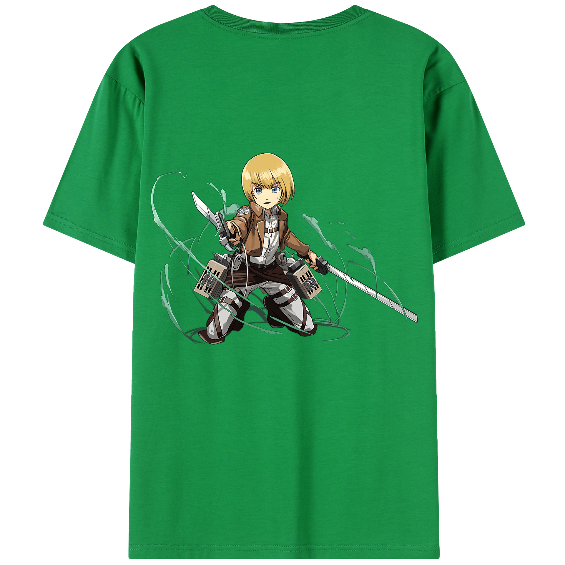 （画像用） 進撃の巨人 アルミン·アルレルト Attack on Titan Armin Arlert 綿100％半袖Tシャツ（背面プリント）