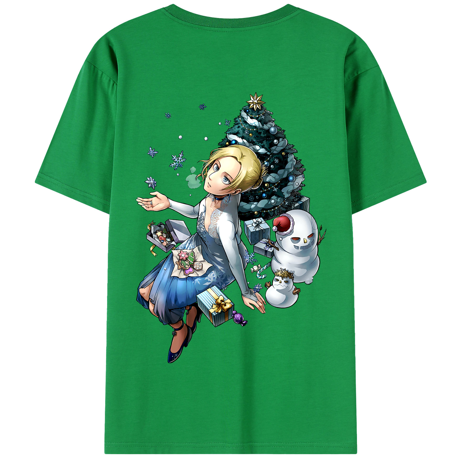 （画像用） 進撃の巨人 アニ・レオンハート Attack on Titan Annie Leonhart 綿100％半袖Tシャツ（背面プリント）