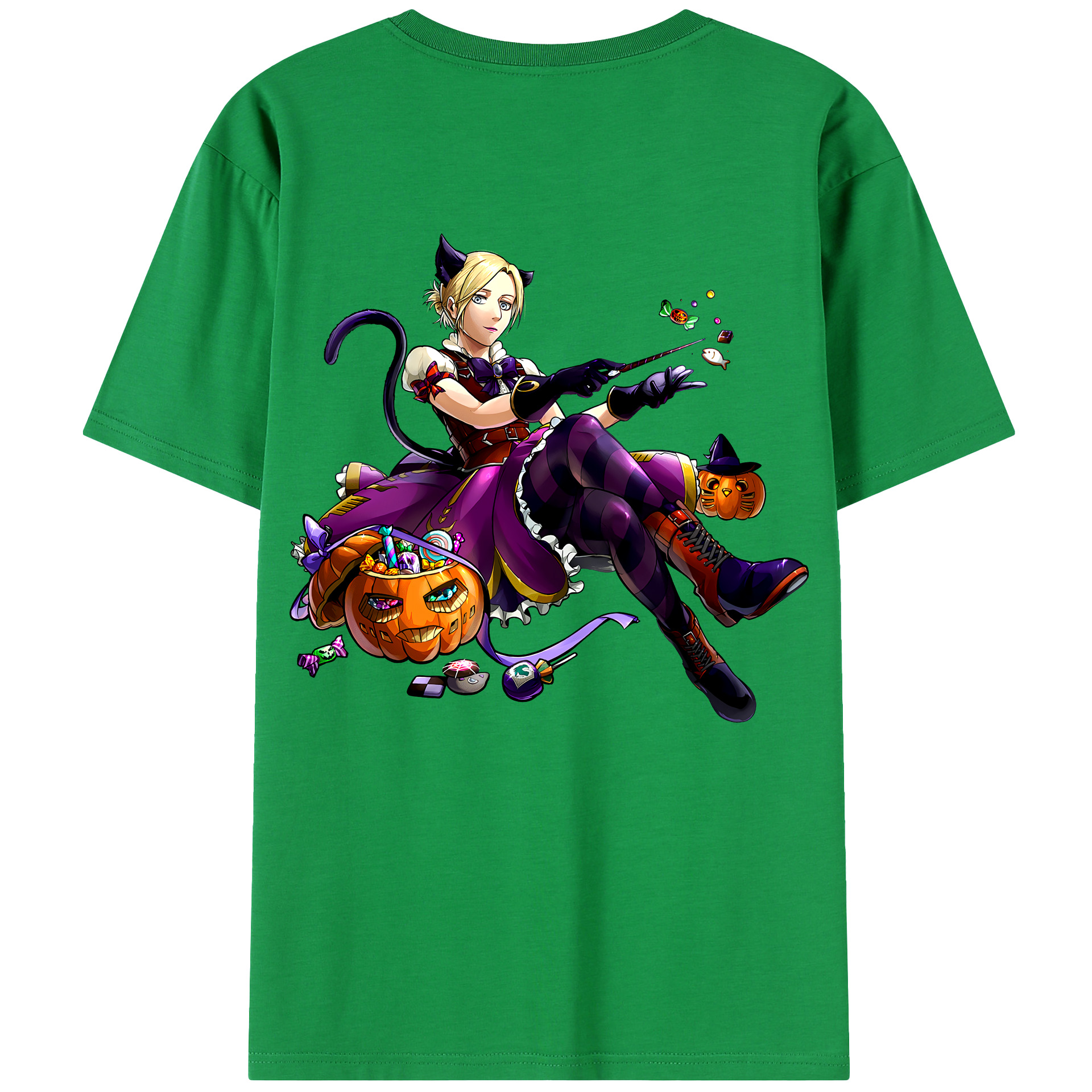（画像用） 進撃の巨人 アニ・レオンハート Attack on Titan Annie Leonhart 綿100％半袖Tシャツ（背面プリント）