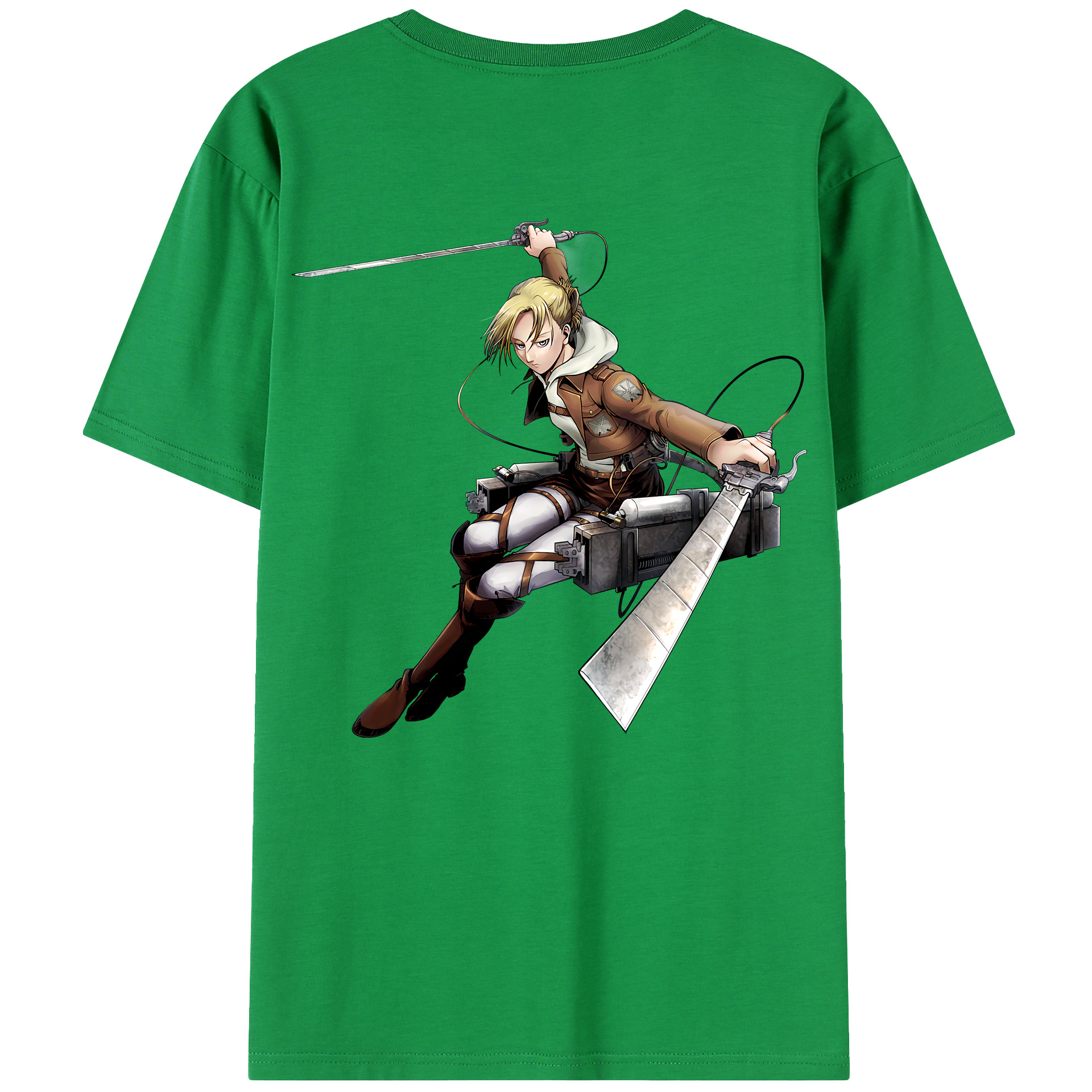 （画像用） 進撃の巨人 アニ・レオンハート Attack on Titan Annie Leonhart 綿100％半袖Tシャツ（背面プリント）