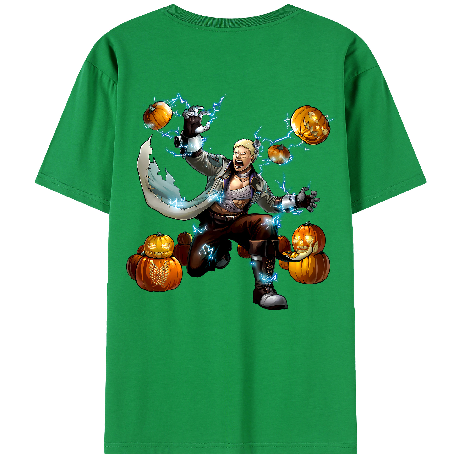 （画像用） 進撃の巨人 ライナー・ブラウン Attack on Titan Reiner Braun 綿100％半袖Tシャツ（背面プリント）