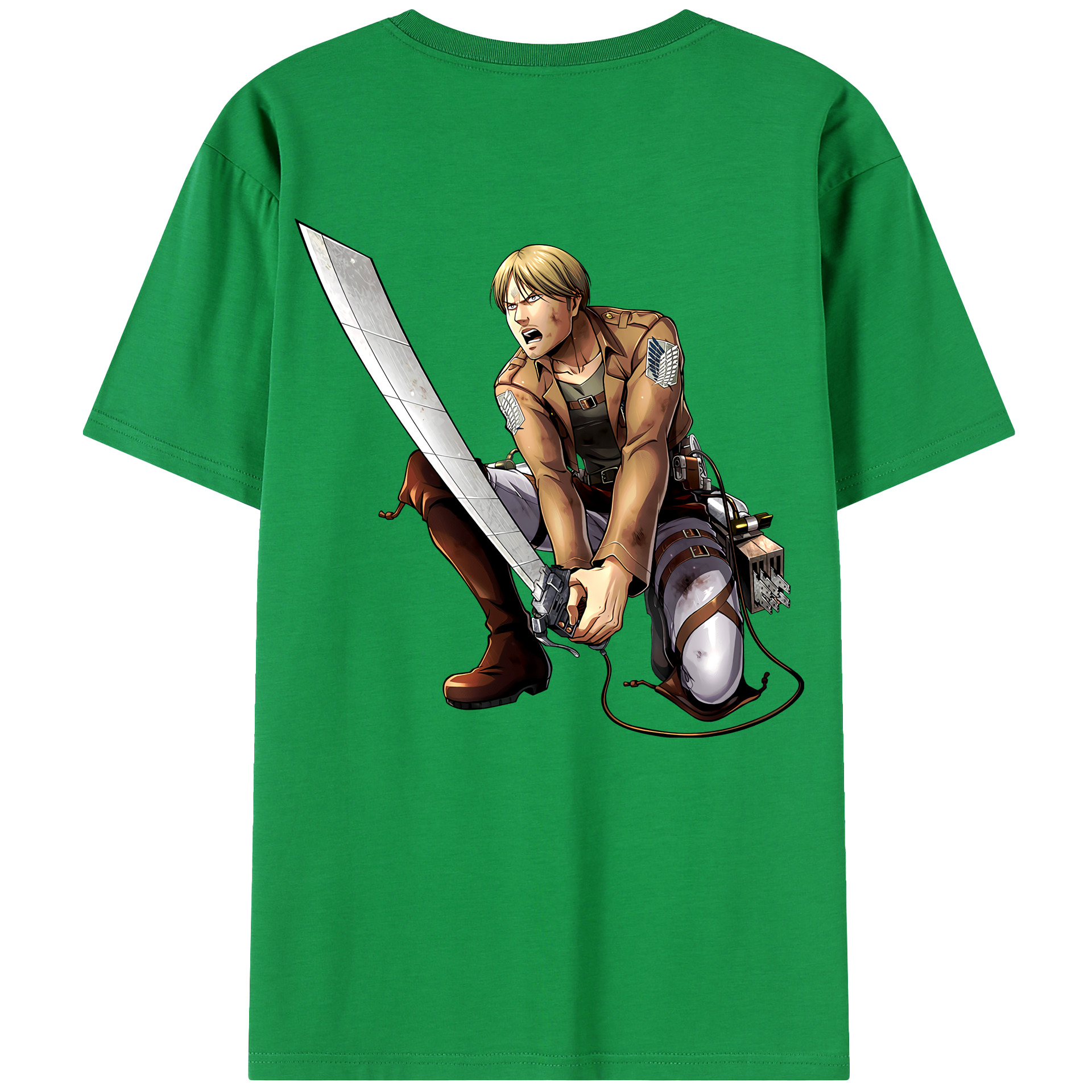 （画像用） 進撃の巨人 ミケ·ザカリアス Attack on Titan Mike Zakarius 綿100％半袖Tシャツ（背面プリント）