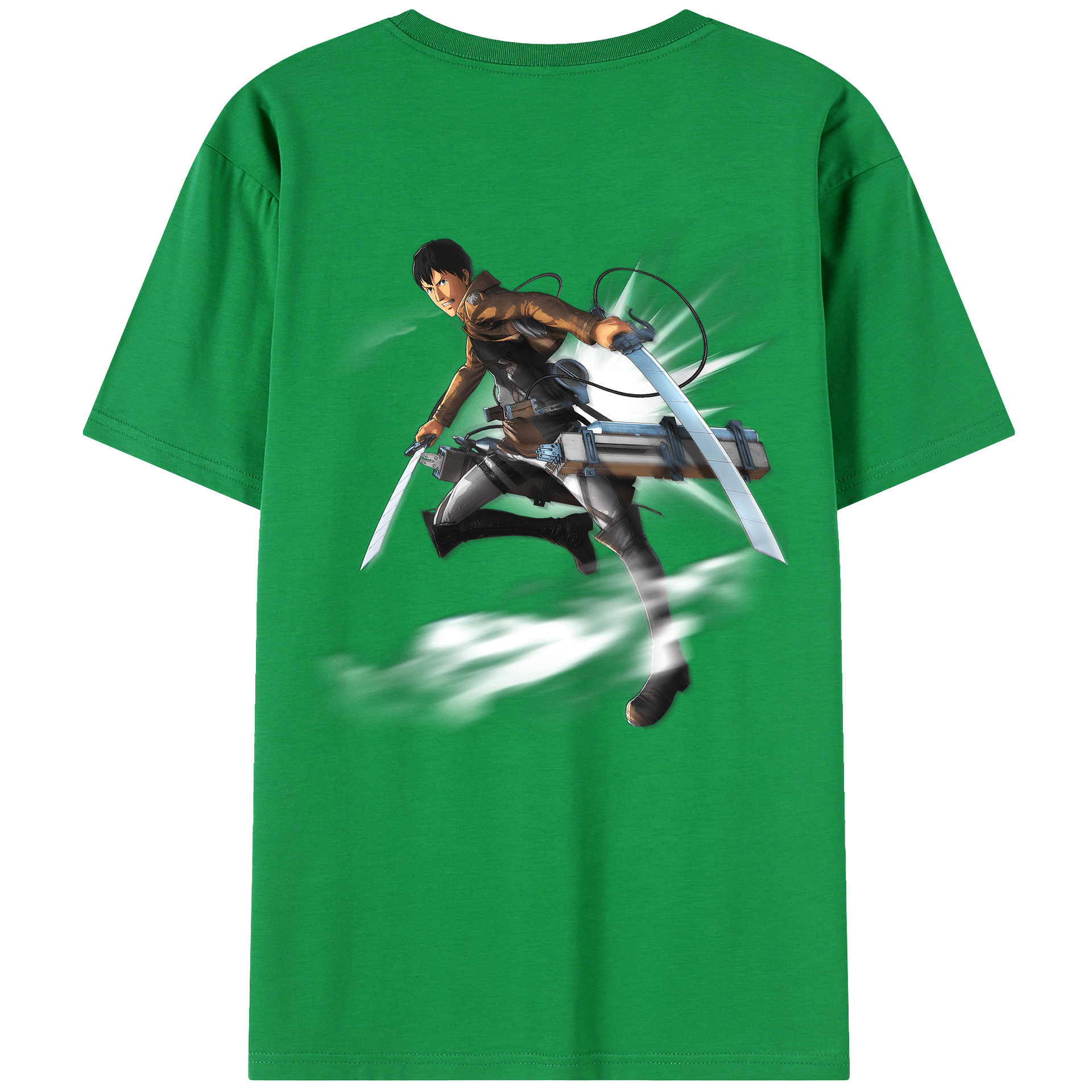 （画像用） 進撃の巨人 ベルトルト・フーバー Attack on Titan Bertholdt Hoover 綿100％半袖Tシャツ（背面プリント）