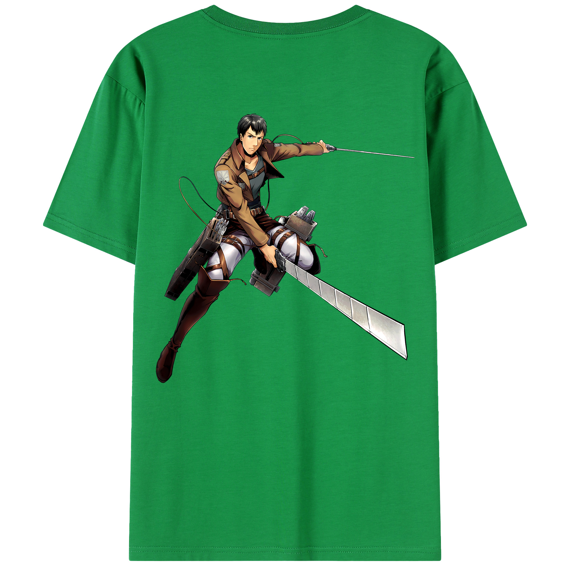 （画像用） 進撃の巨人 ベルトルト・フーバー Attack on Titan Bertholdt Hoover 綿100％半袖Tシャツ（背面プリント）