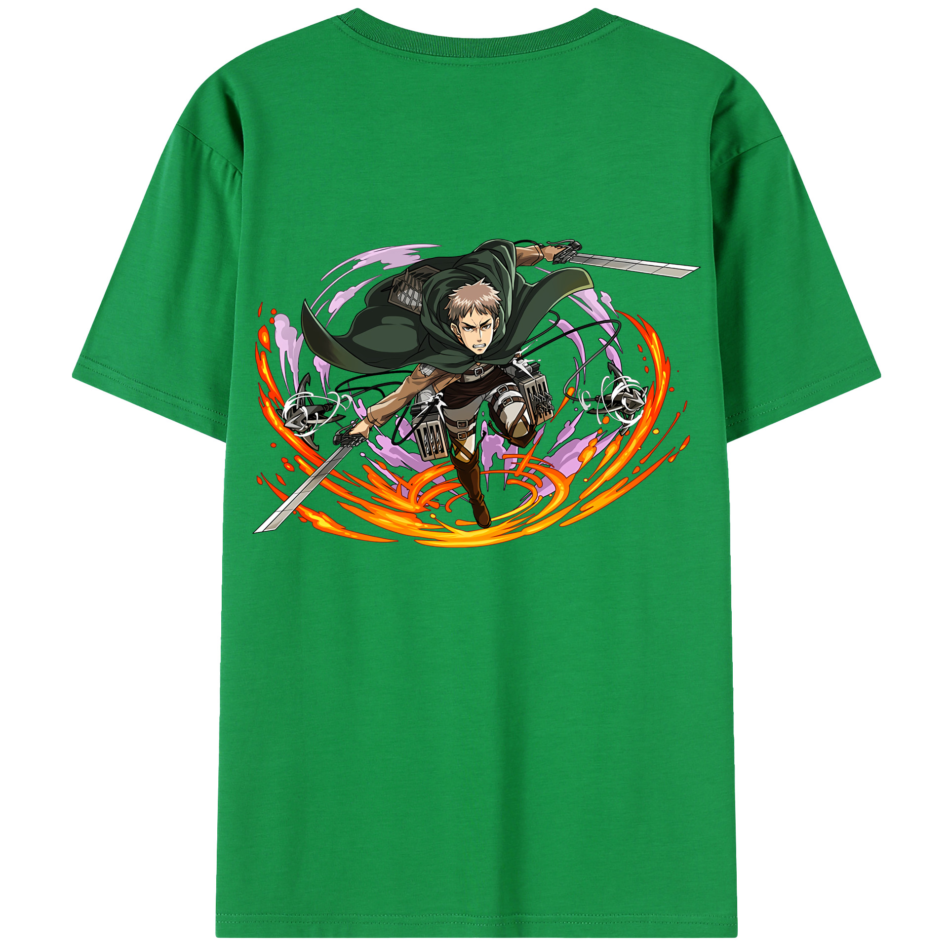 （画像用） 進撃の巨人 ジャン・キルシュタイン Attack on Titan Jean Kirstein 綿100％半袖Tシャツ（背面プリント）