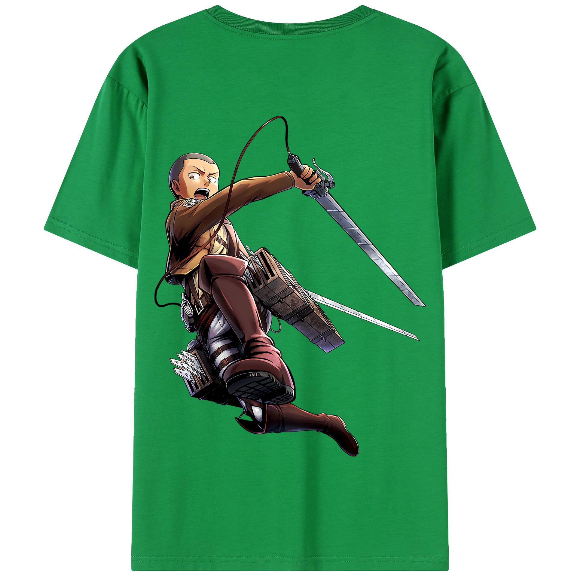 （画像用） 進撃の巨人 コニー·スプリンガー Attack on Titan Connie Springer 綿100％半袖Tシャツ（背面プリント）