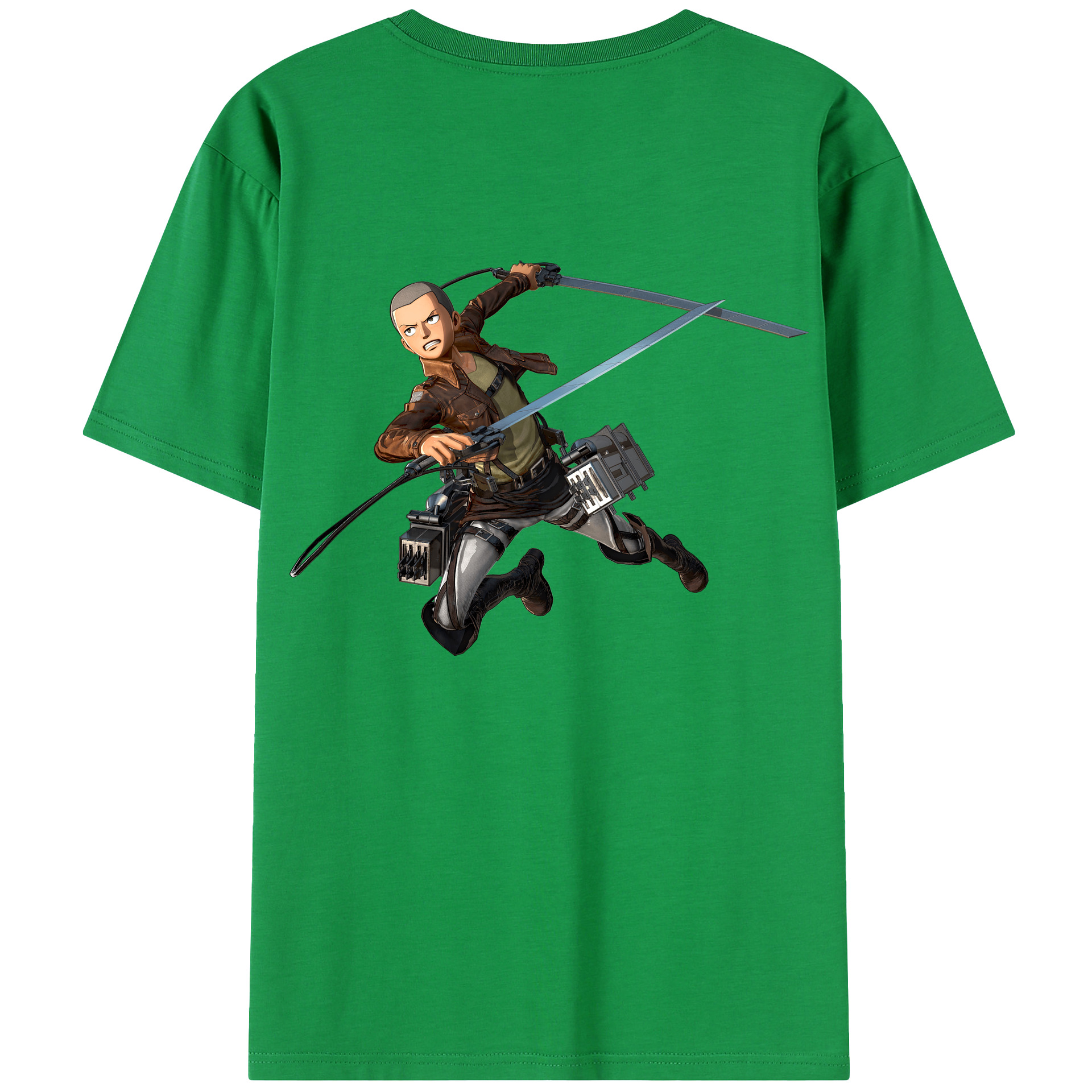 （画像用） 進撃の巨人 コニー·スプリンガー Attack on Titan Connie Springer 綿100％半袖Tシャツ（背面プリント）