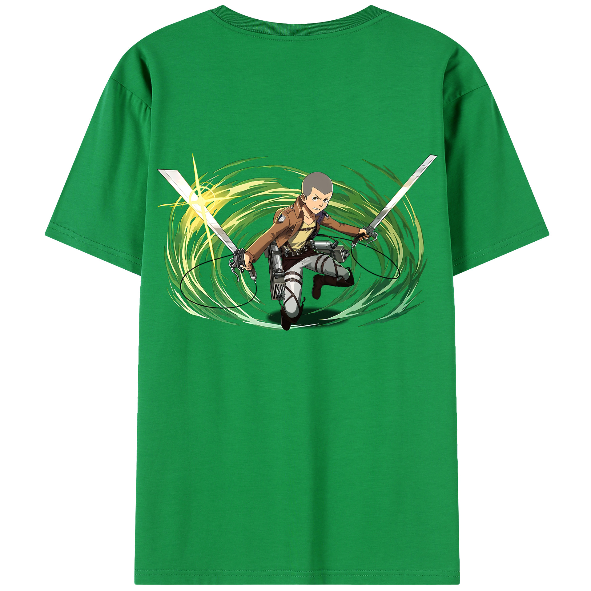 （画像用） 進撃の巨人 コニー·スプリンガー Attack on Titan Connie Springer 綿100％半袖Tシャツ（背面プリント）