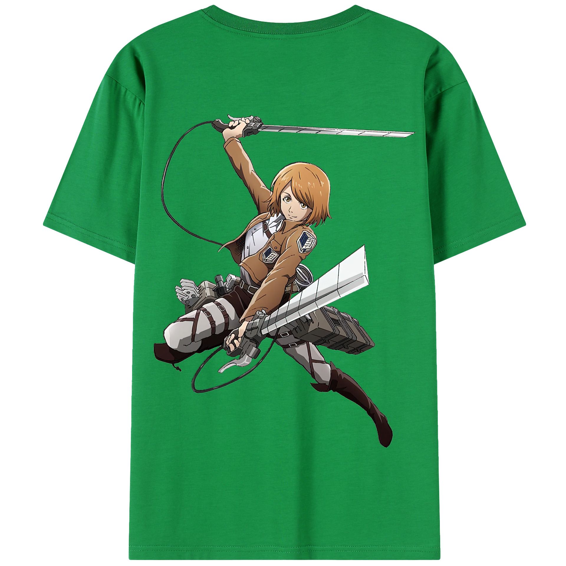 （画像用） 進撃の巨人 ペトラ·ラル Attack on Titan Petra Rall 綿100％半袖Tシャツ（背面プリント）