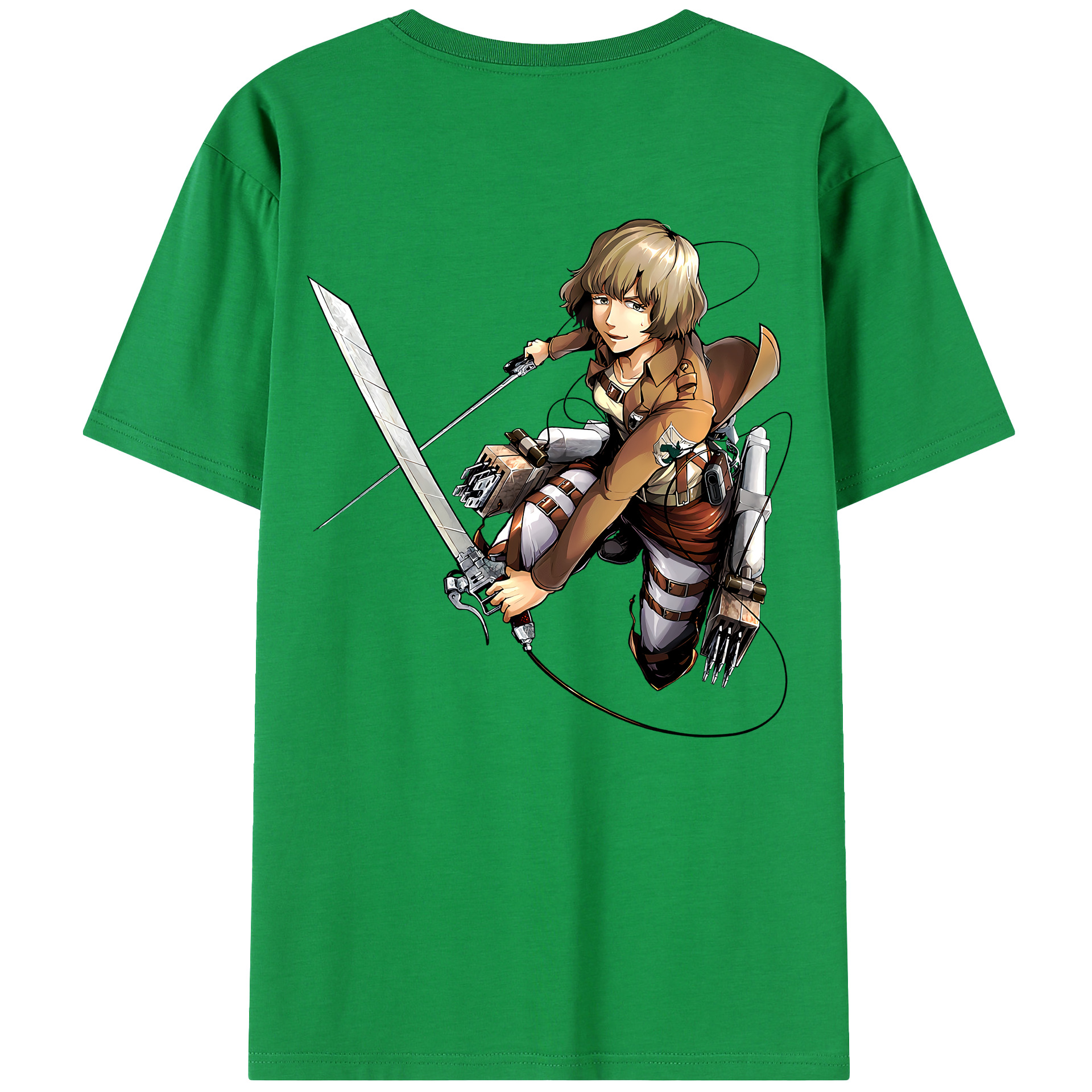 （画像用） 進撃の巨人 ヒツチ Attack on Titan Hitch 綿100％半袖Tシャツ（背面プリント）