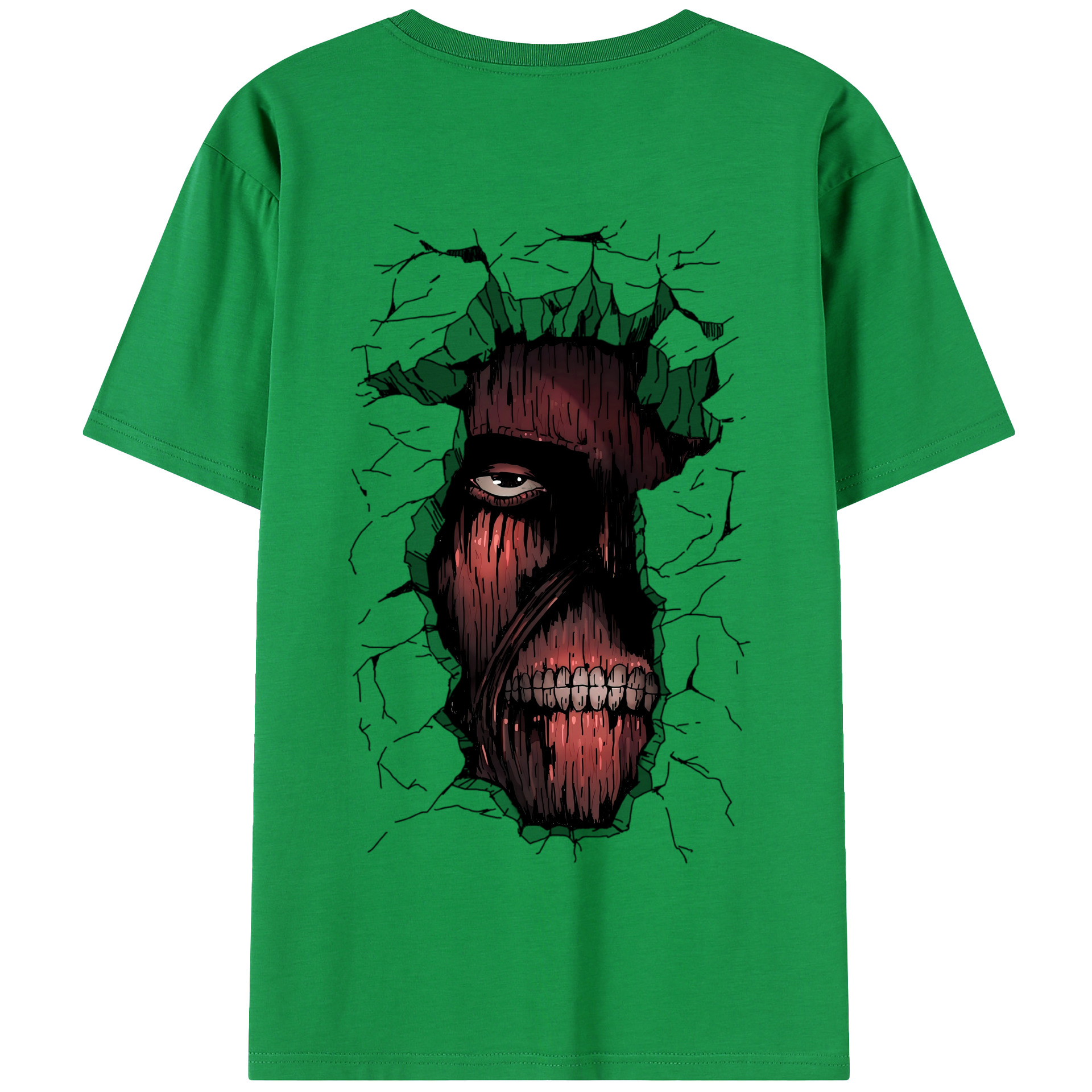 （画像用） 進撃の巨人 Attack on Titan 綿100％半袖Tシャツ（背面プリント）