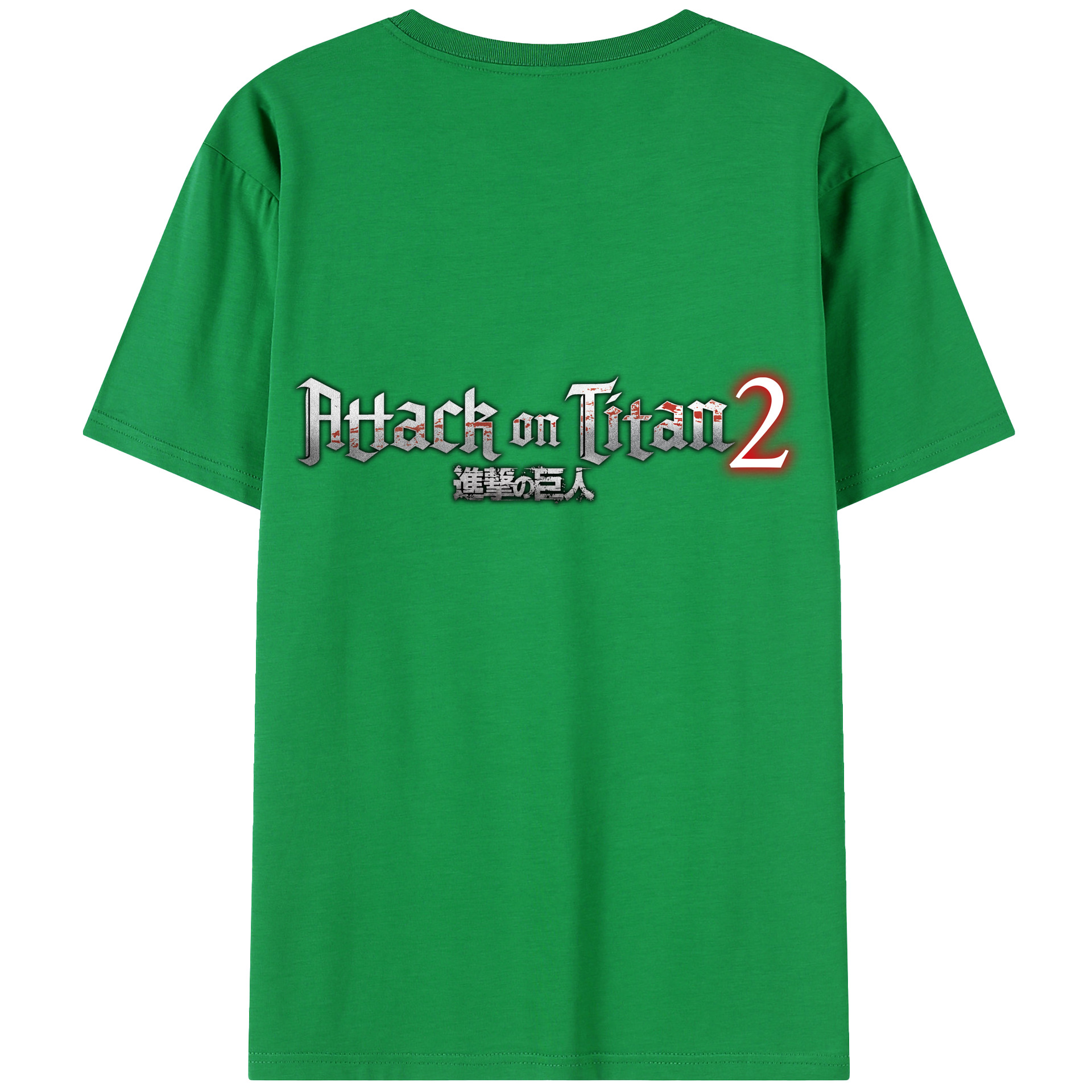 （画像用） 進撃の巨人 Attack on Titan 綿100％半袖Tシャツ（背面プリント）