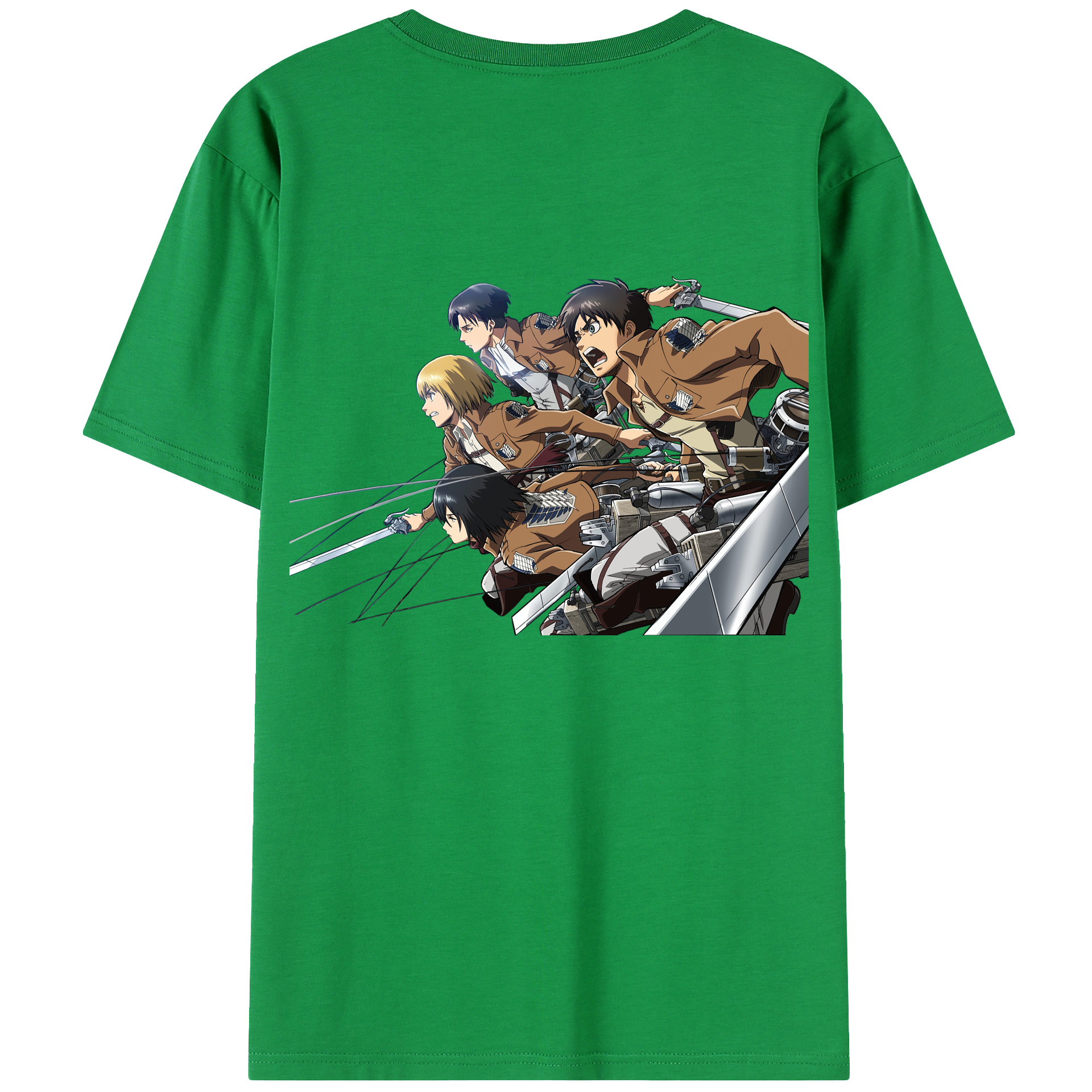 （画像用） 進撃の巨人 Attack on Titan 綿100％半袖Tシャツ（背面プリント）