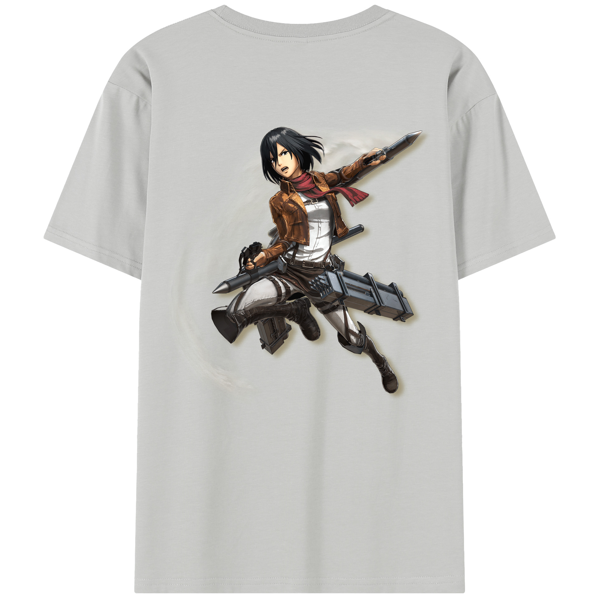 （画像用） 進撃の巨人 ミカサ·アッカーマン Attack on Titan Mikasa Ackerman 綿100％半袖Tシャツ（背面プリント）