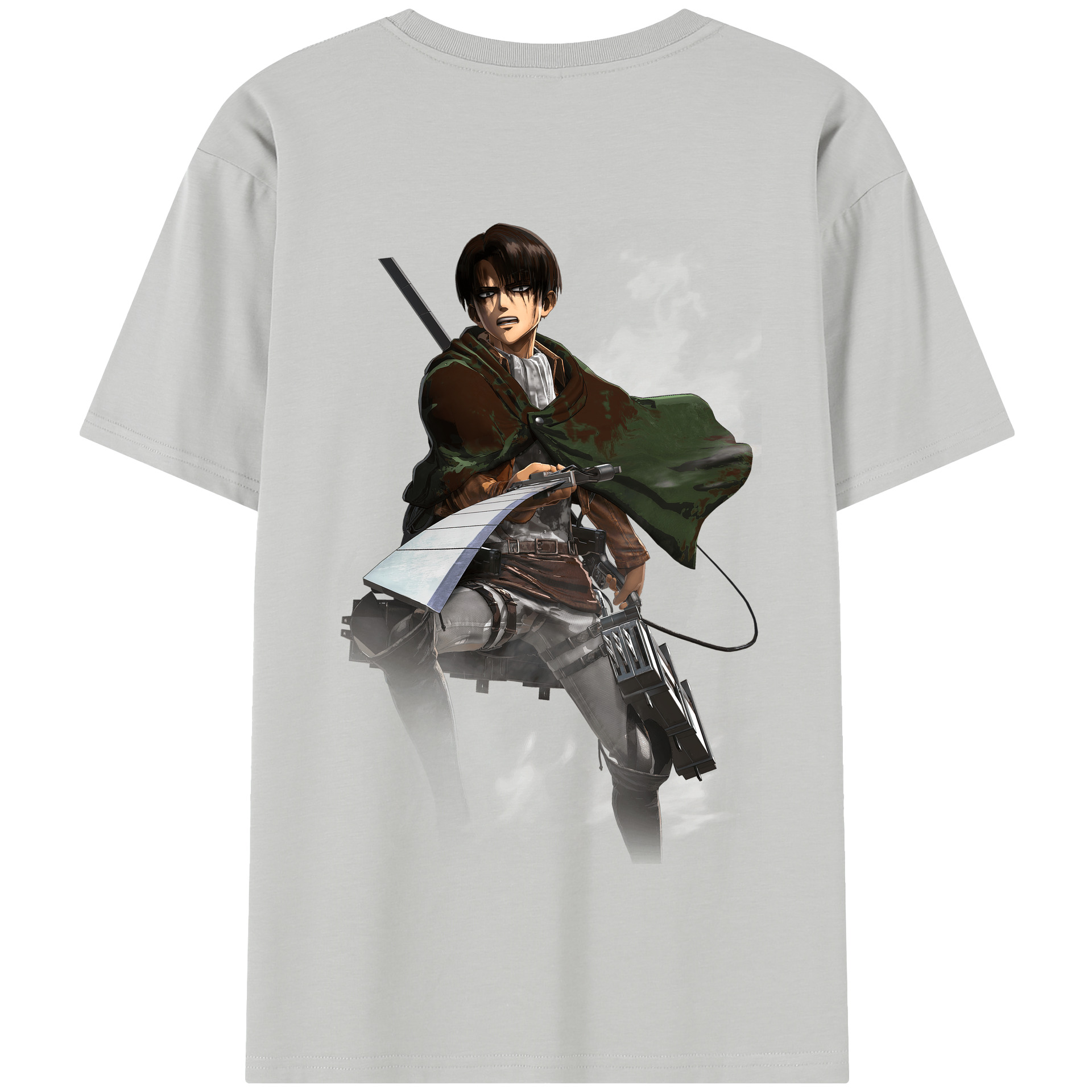（画像用） 進撃の巨人 リヴァイ·アッカーマン Attack on Titan Levi Ackerman 綿100％半袖Tシャツ（背面プリント）