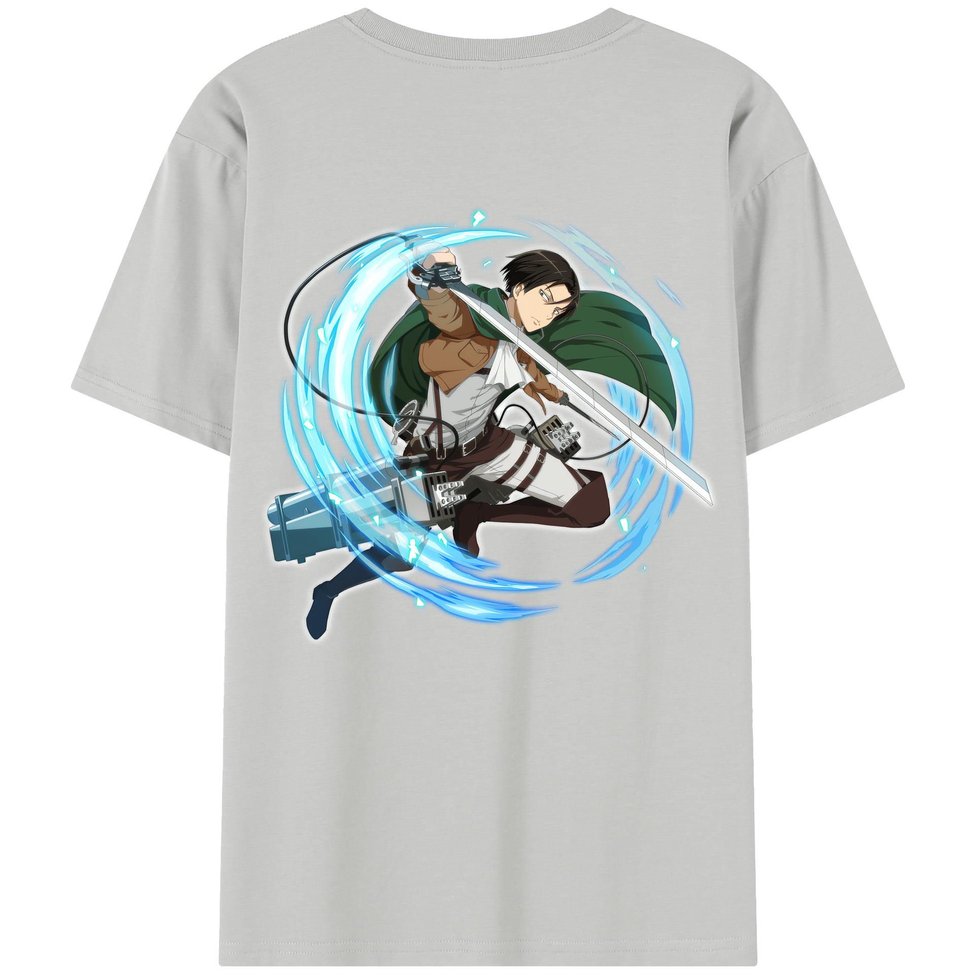 （画像用） 進撃の巨人 リヴァイ·アッカーマン Attack on Titan Levi Ackerman 綿100％半袖Tシャツ（背面プリント）