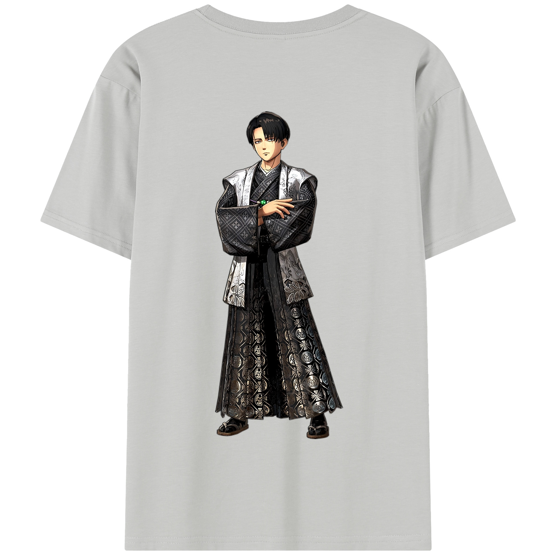 （画像用） 進撃の巨人 リヴァイ·アッカーマン Attack on Titan Levi Ackerman 綿100％半袖Tシャツ（背面プリント）