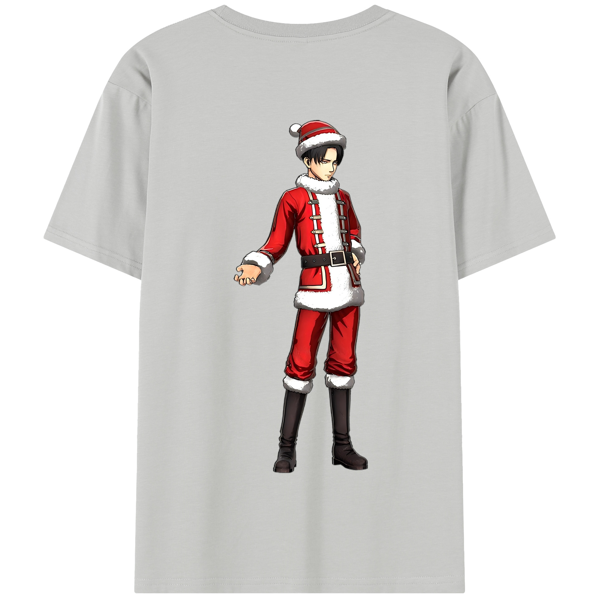 （画像用） 進撃の巨人 リヴァイ·アッカーマン Attack on Titan Levi Ackerman 綿100％半袖Tシャツ（背面プリント）